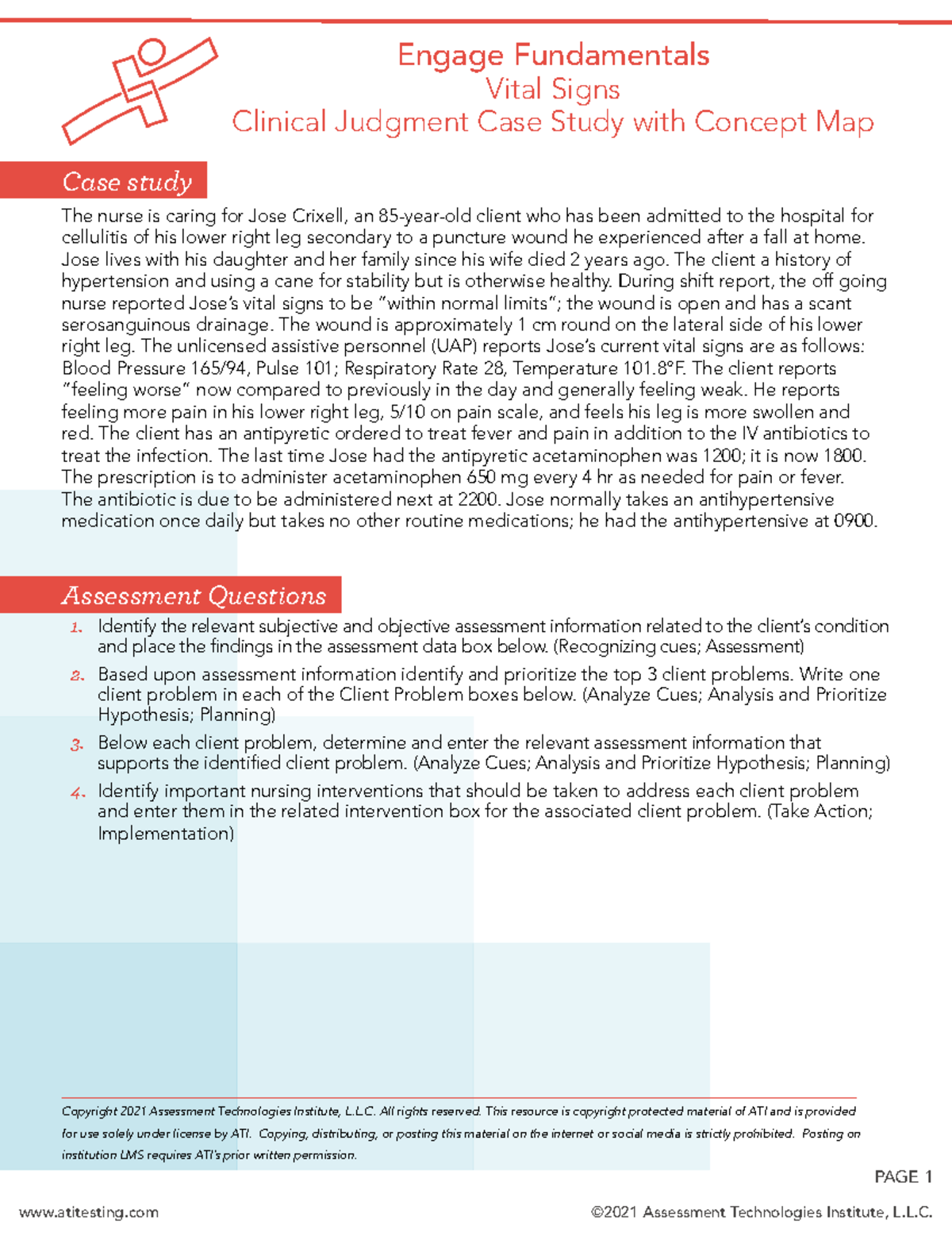 ATIN Fund CM Vital Signs Clinical Judgment Case Study Notes - Studocu