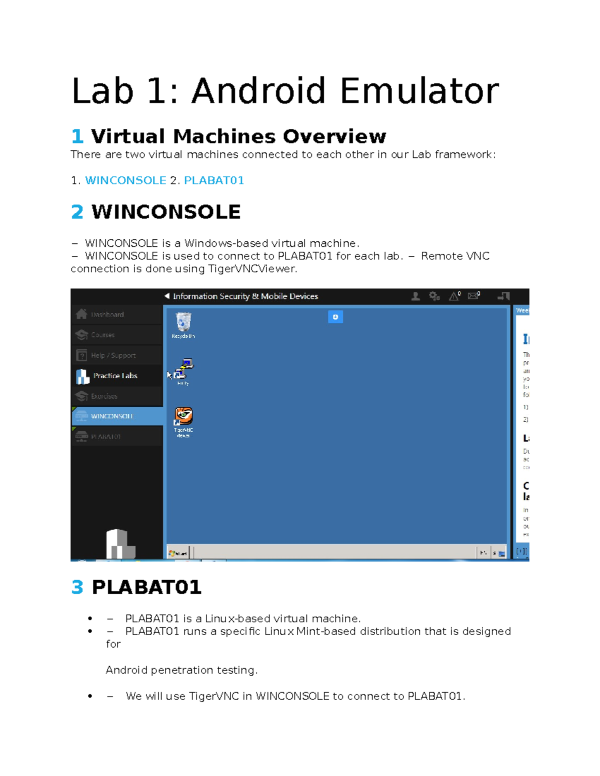 NETW411 Week 1 Lab: Exploring Android Emulator and Virtual Machines ...