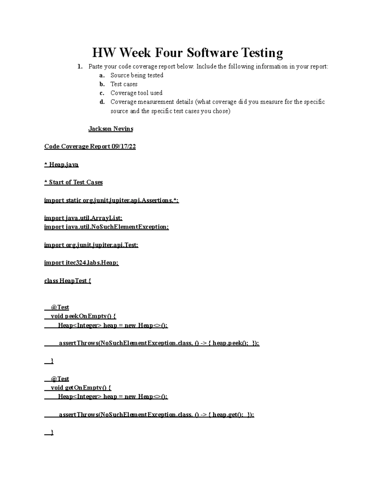 Homework 9 Software Testing - HW Week Nine Software Testing // Homework ...