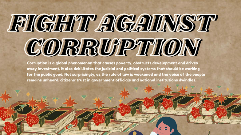 Beige Illustrated Writing and Literature Infographic - Corruption in ...