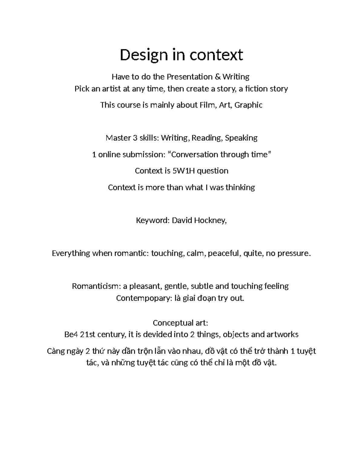 Design in Context: Film, Art, and Graphic Perspectives - Studocu