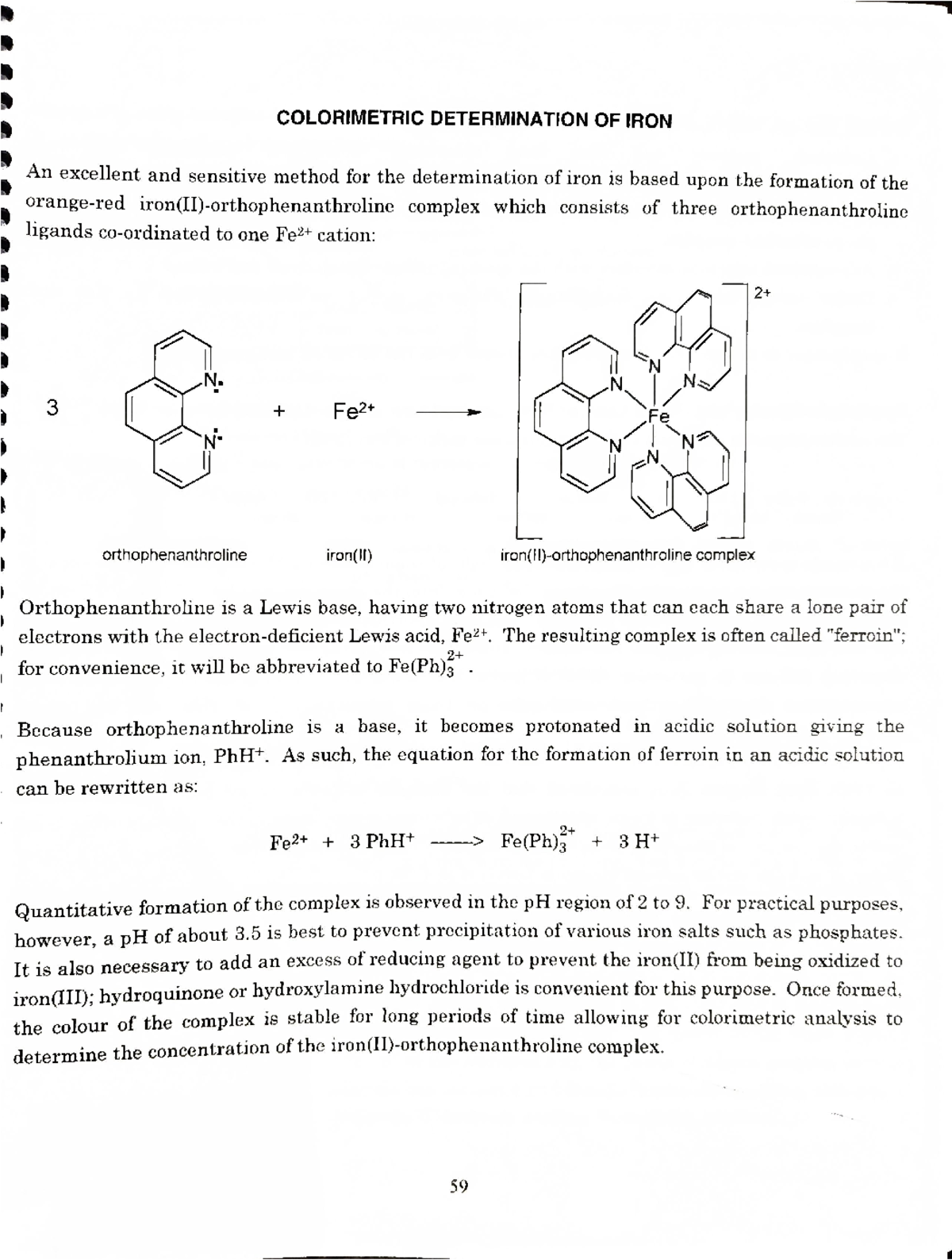 COLORIMETRIC DETERMINATION OF IRON: EXPERIMENT 3 LAB REPORT - Studocu