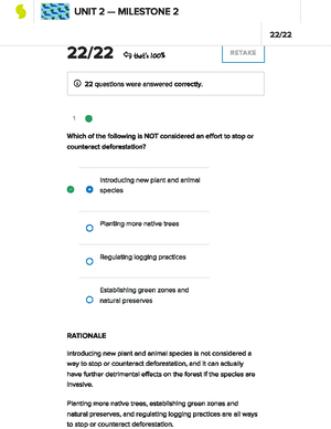 ENV 101 UNIT 1 MILESTONE 1 RETAKE: Key Concepts & Questions Explained ...