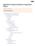 Algorithm Analysis and Design - CST306 - KTU - Studocu