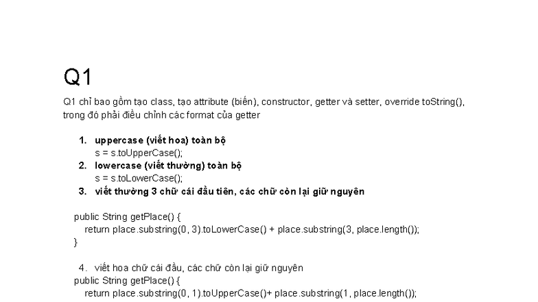 PRO192 - Class and Method Implementation Practice Q1-Q3 - Studocu