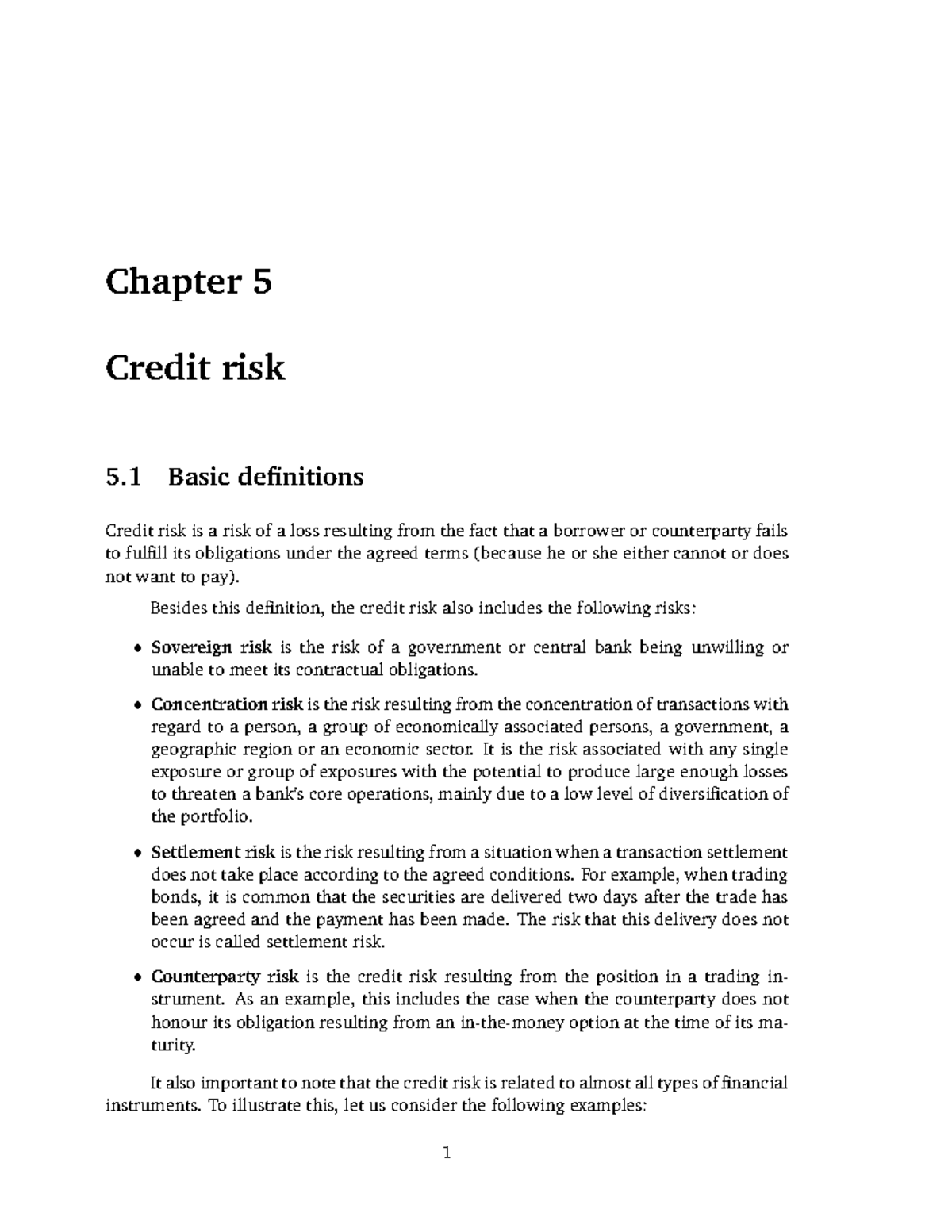 Credit Risk Analysis - Chapter 5 Insights and Models - Studocu