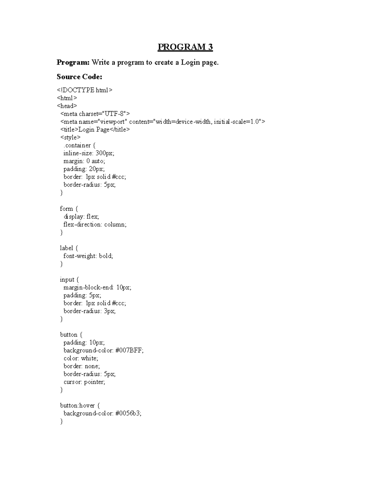 Wtlabfile - programs 3 to 10 - Program: Write a program to create a ...