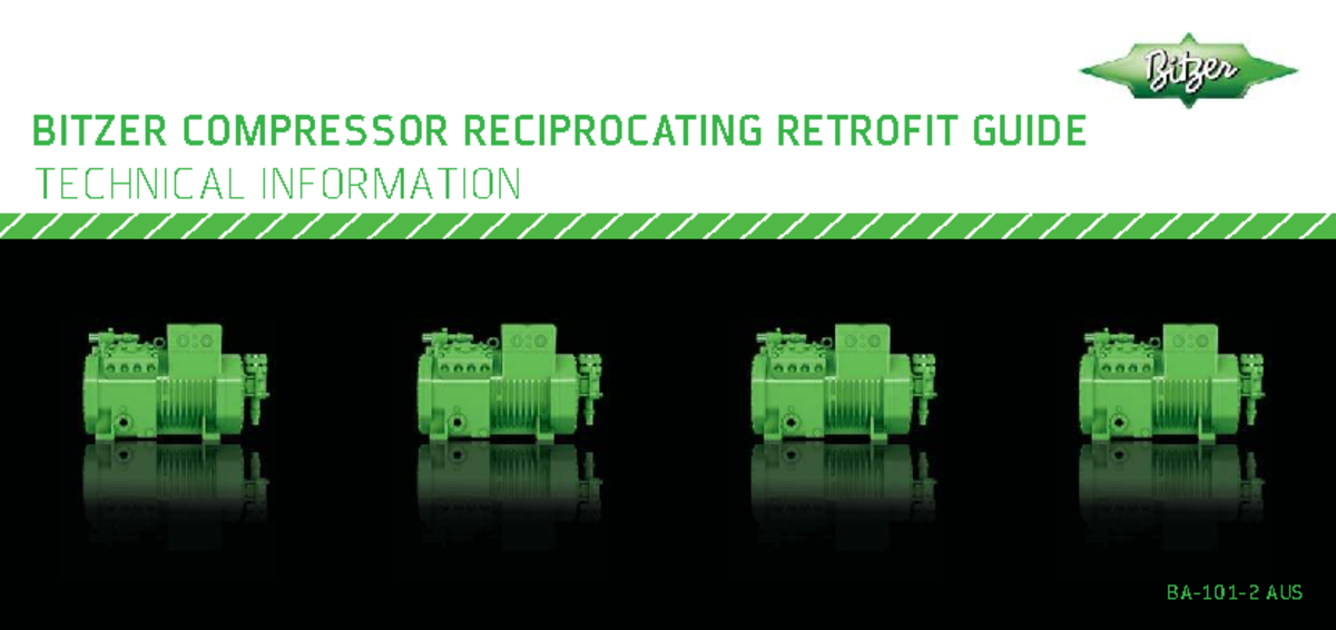 BITZER Compressor Retrofit Guide & Comparison (BA-101-2-AU) - Studocu