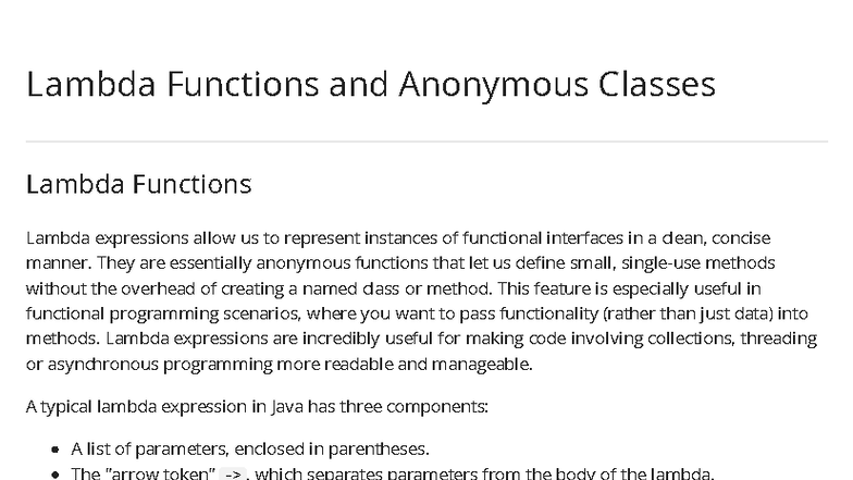 Lambda Functions and Anonymous Classes in Java: A Comprehensive Guide ...