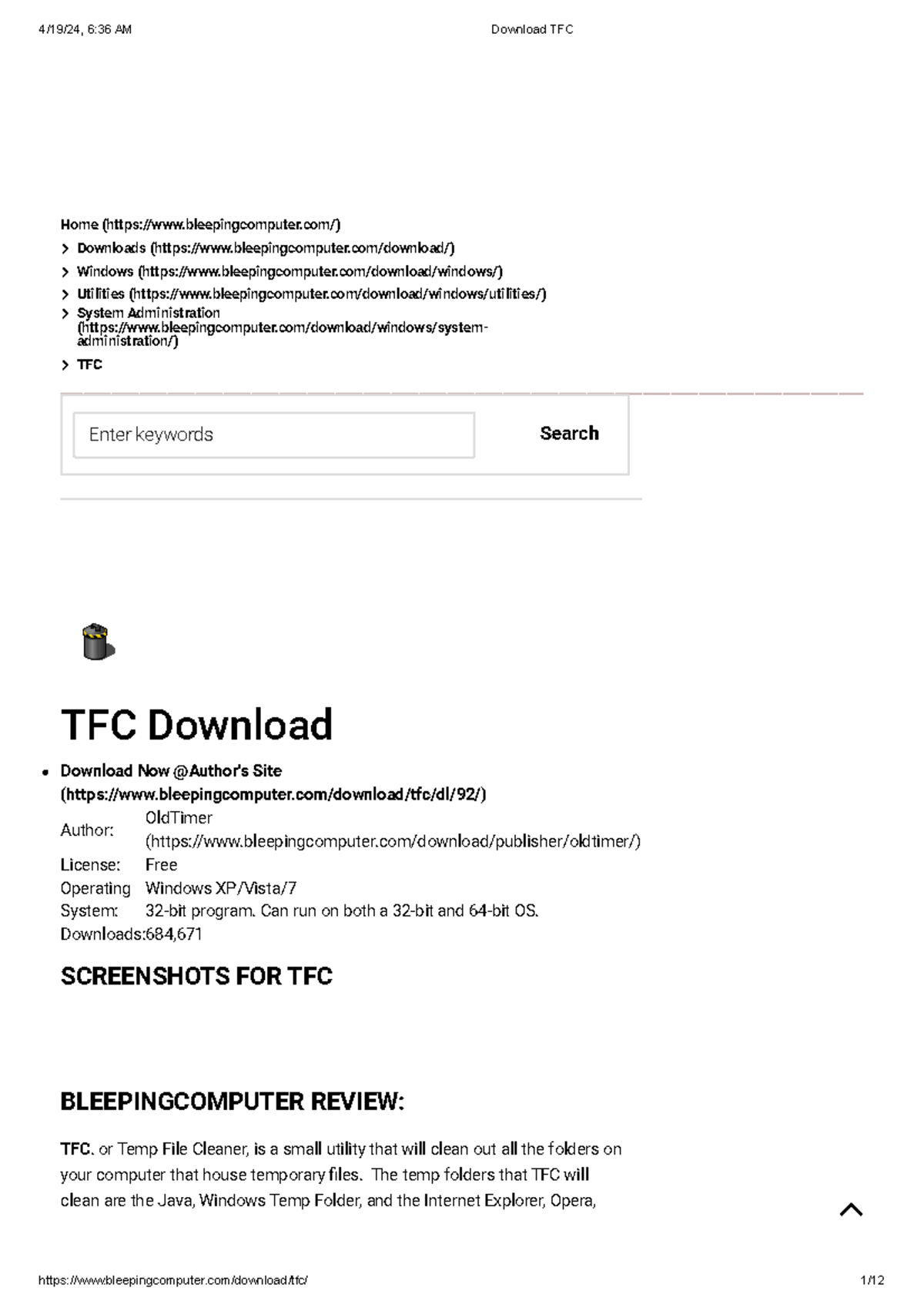 TFC Download Guide: A Comprehensive Review of Temp File Cleaner - Studocu
