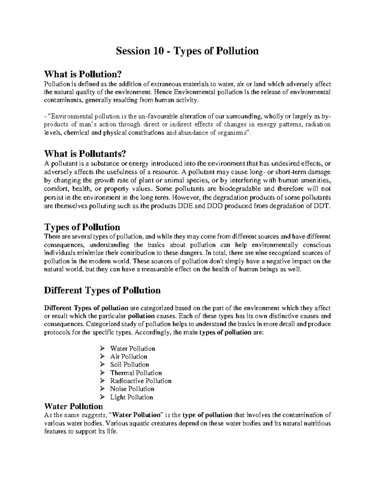 Diffe Types Of Pollution Images With Names - Infoupdate.org