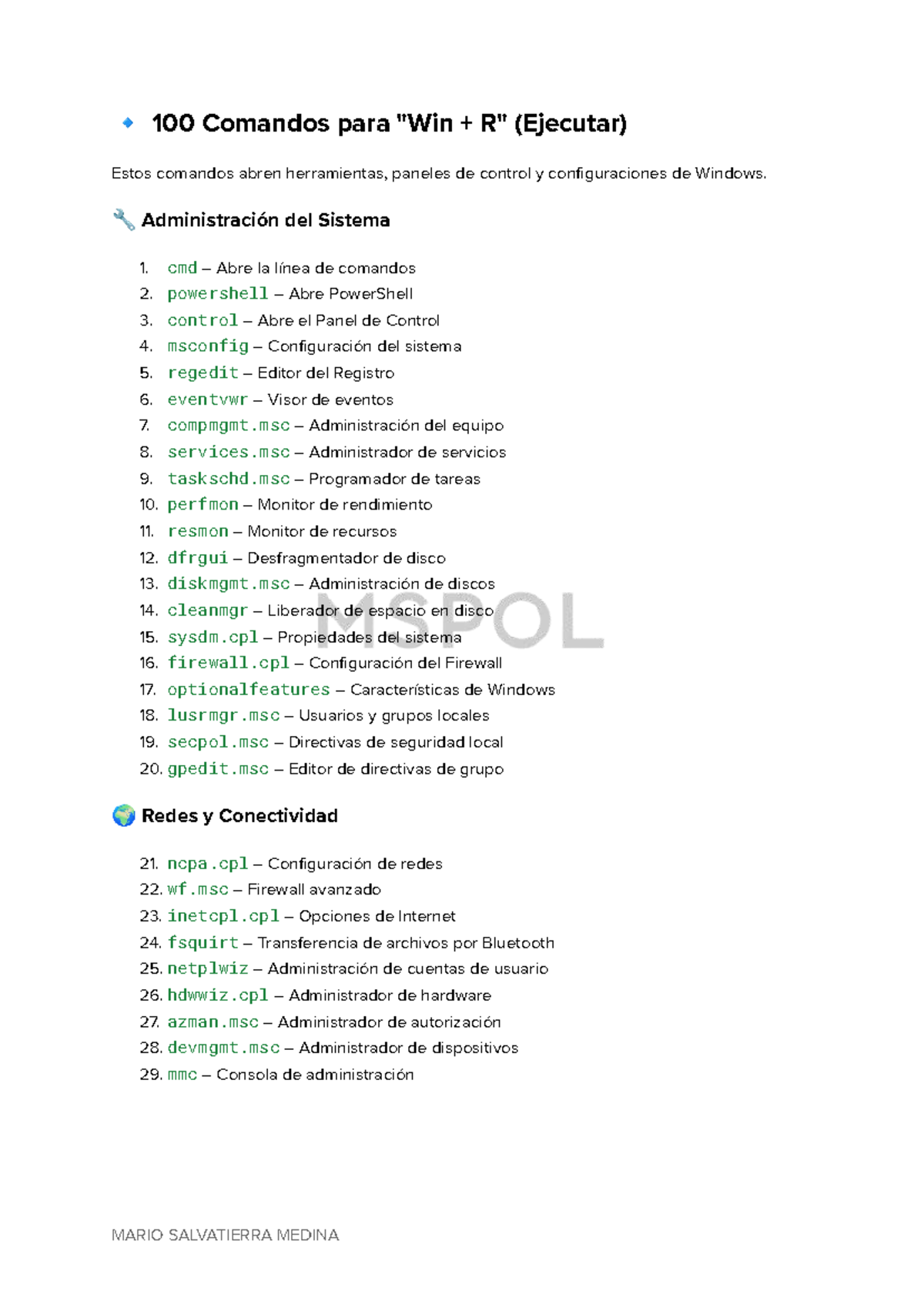 1740839256004 - resumen atajos windows - 🔹 100 Comandos para 