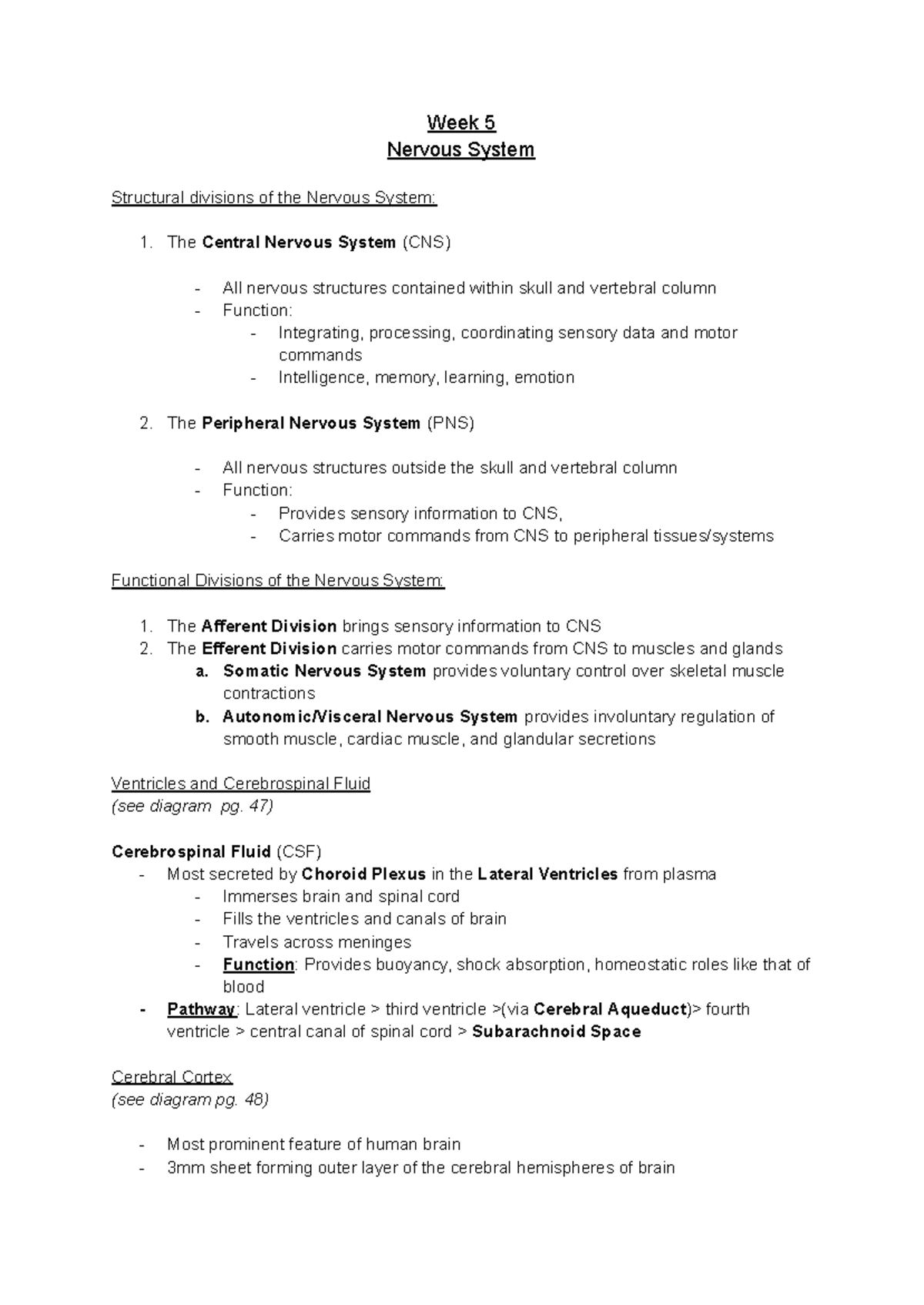 PBHM Prac Exam 1 Notes: Nervous, Cardiovascular, and Endocrine Systems ...