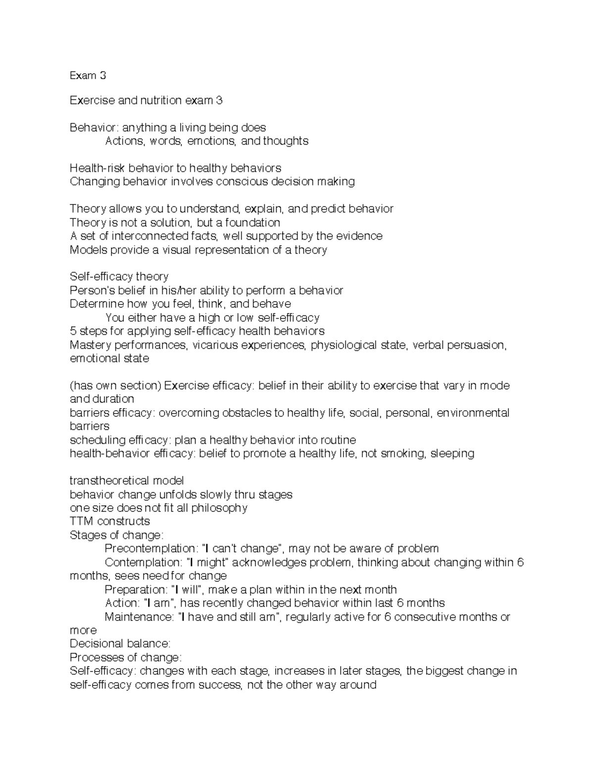Exam 3 - Lecture notes 3 - Exam 3 Exercise and nutrition exam 3 ...