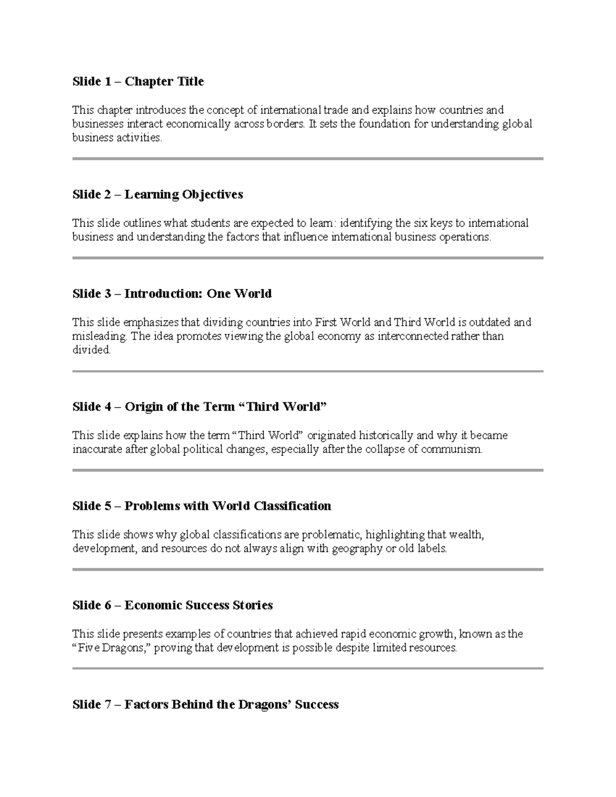 IBT 101 Chapter 2: Understanding International Trade Concepts - Studocu