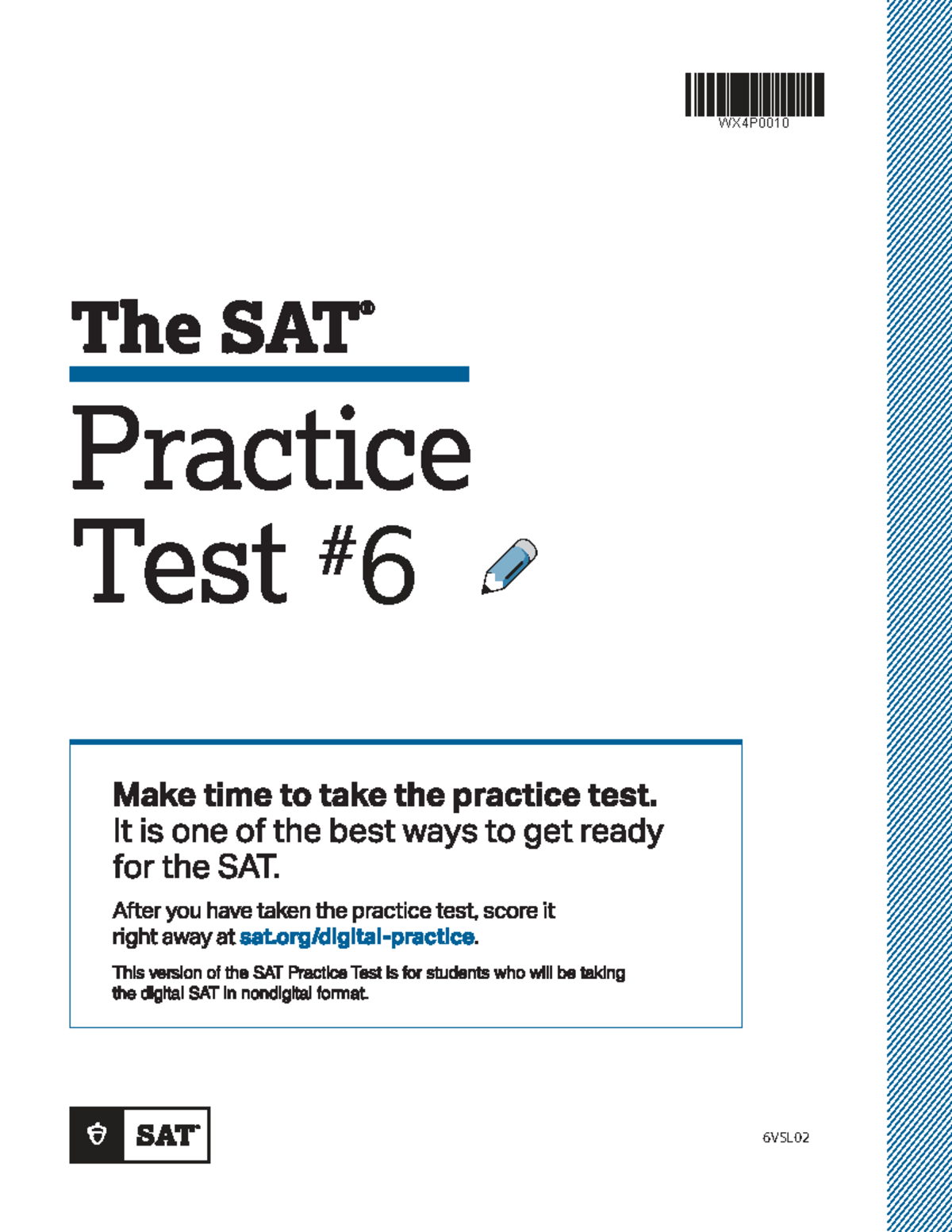 WX4P0010 SAT Practice Test 6: Digital Format Preparation Guide - Studocu