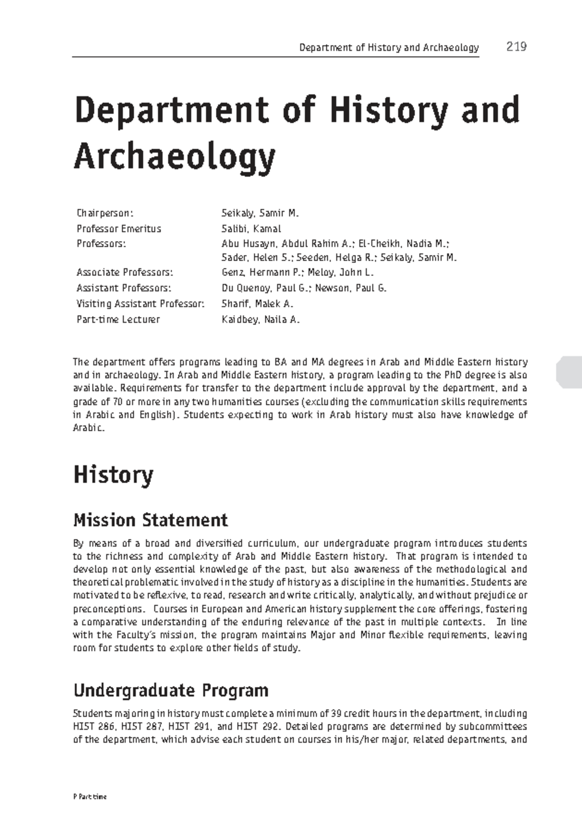 AROL 222 - Overview of History and Archaeology Programs - Studocu