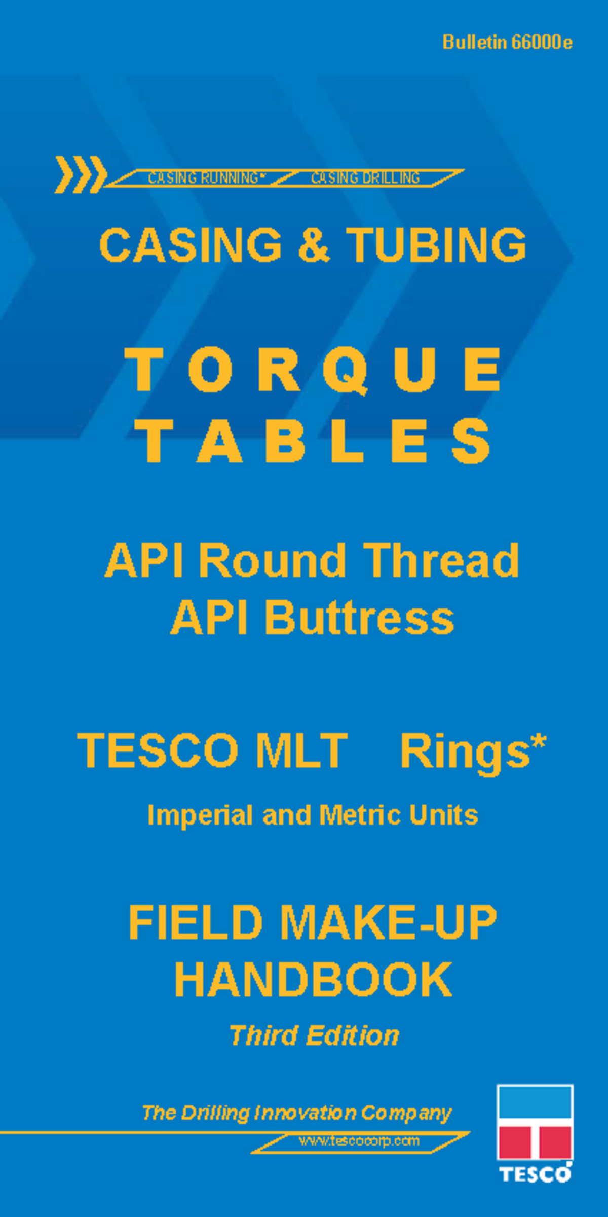 API Torque Tables for Casing & Tubing - TESCO Field Handbook - Studocu