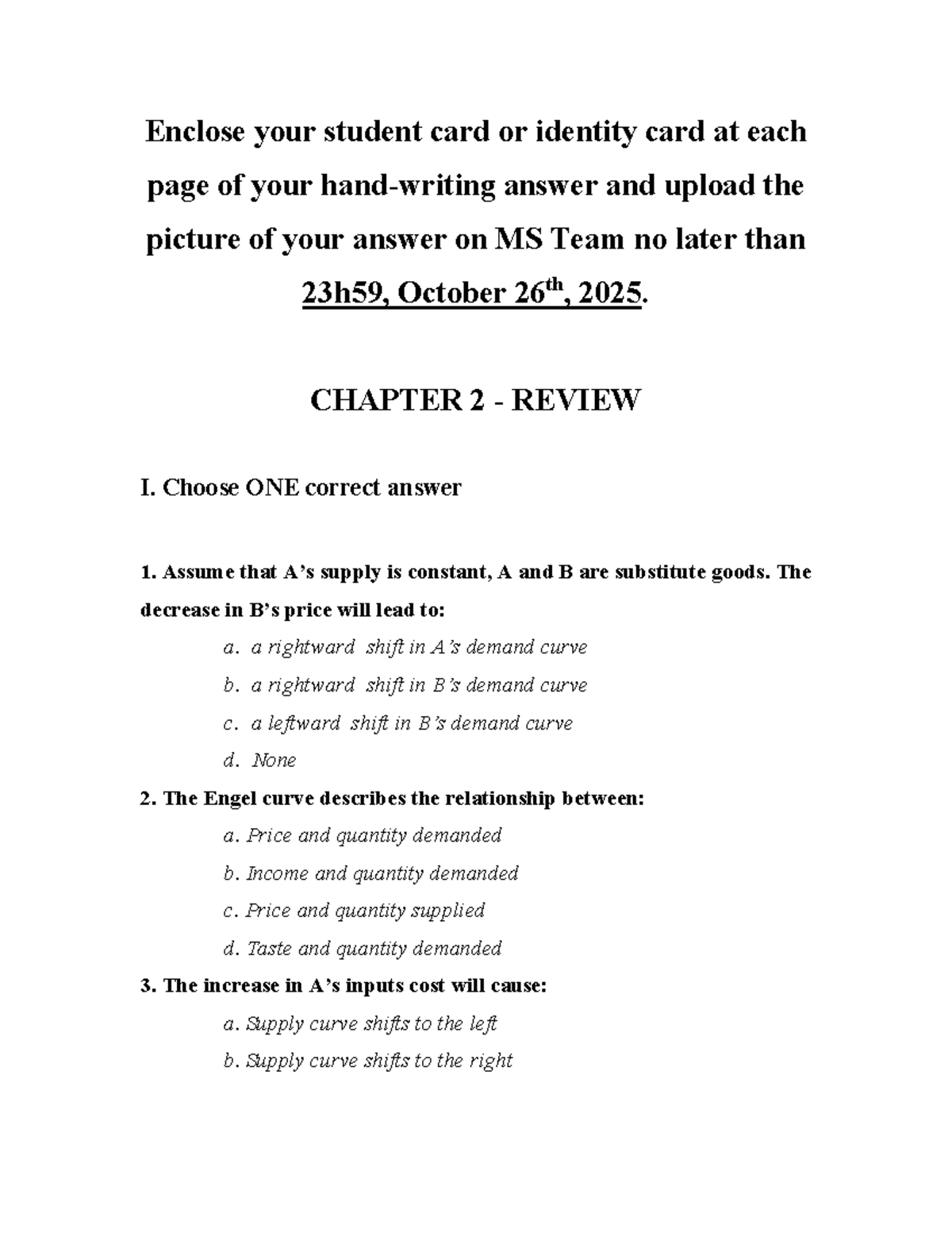 ECO 101: Chapter 2 Review - Supply and Demand Concepts - Studocu