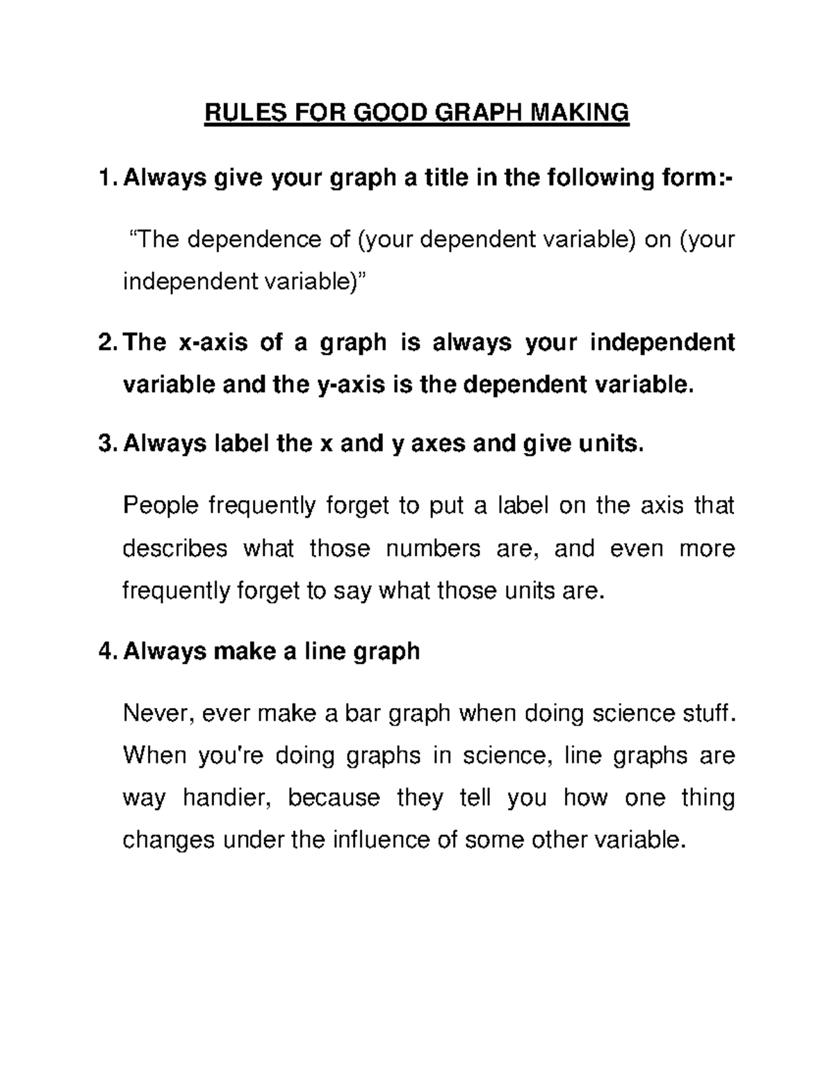 Graph Making Guidelines - Lecture Notes 5 - Studocu