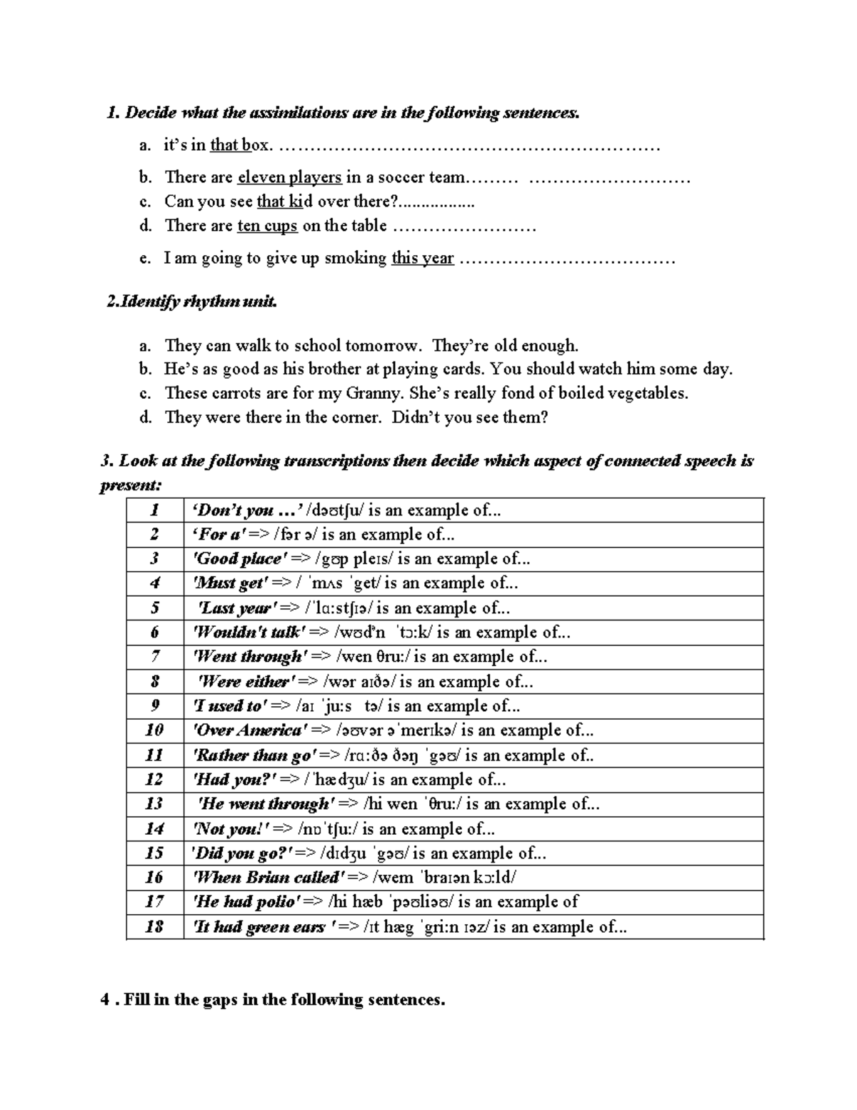ASPECTS OF CONNECTED SPEECH EXAMINATION (EX) NOTES - Studocu