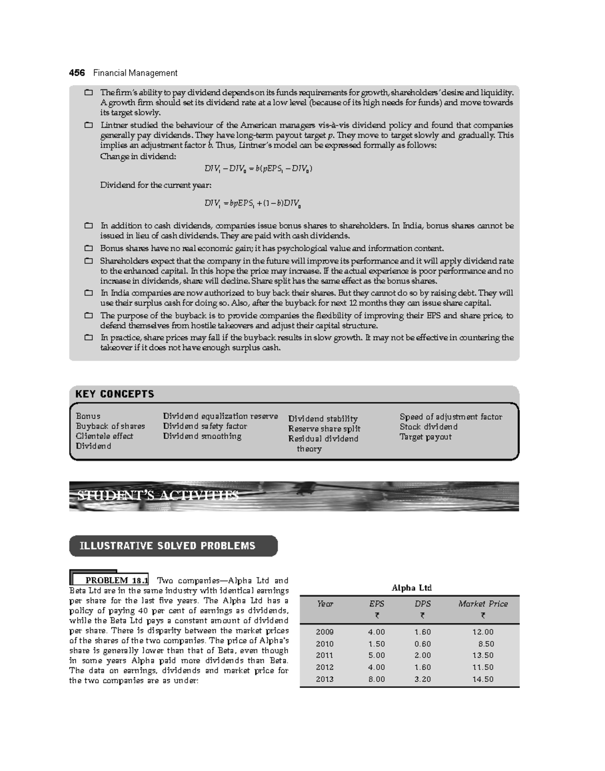 Financial-management-161 - 456 Financial Management KEY CONCEPTS Bonus ...
