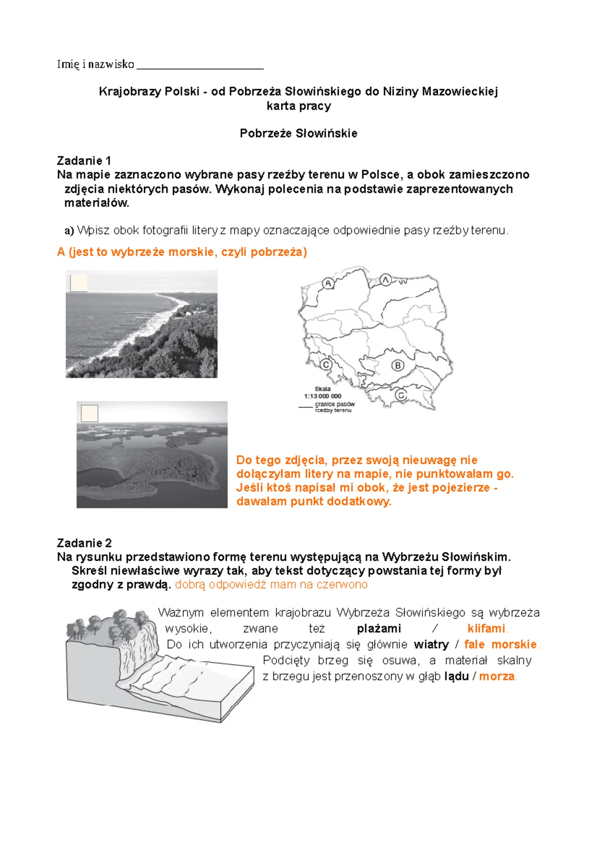 Krajobraz świata Część 1 Sprawdzian Kl 5 www.studocu.com