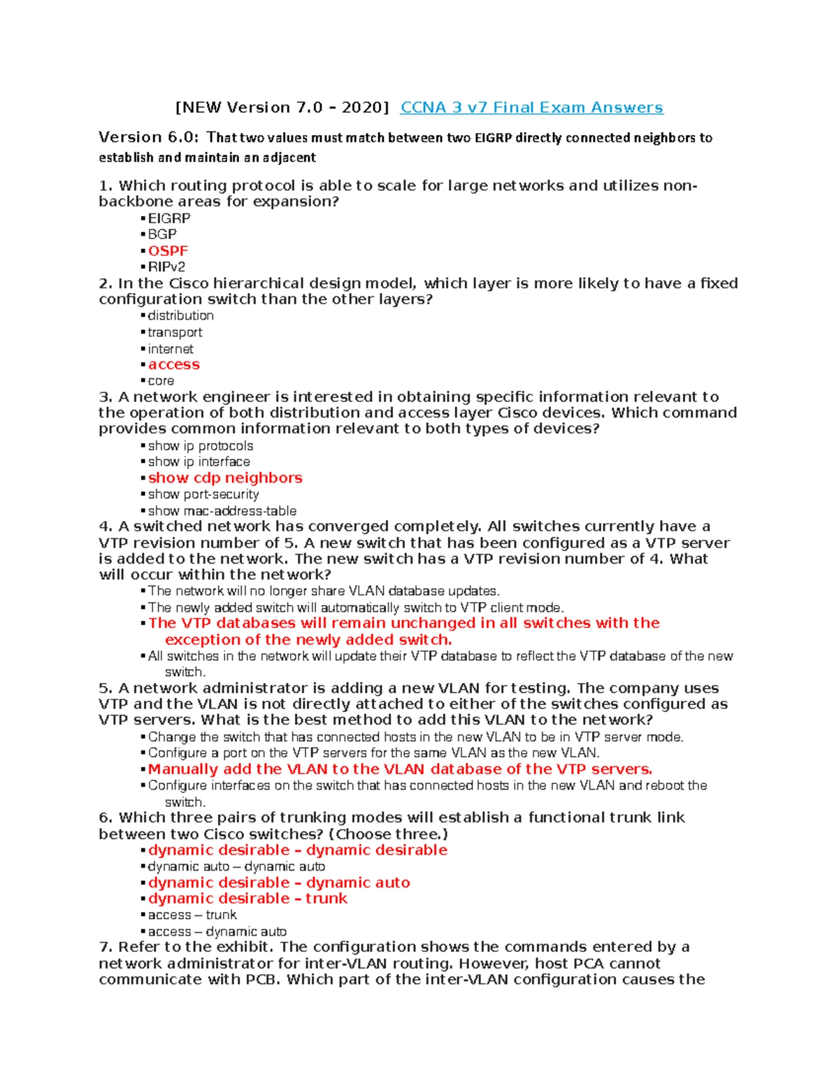 CCNA 3 v7 Modules 3 – 5 Network Security Exam Answers - Enterprise ...