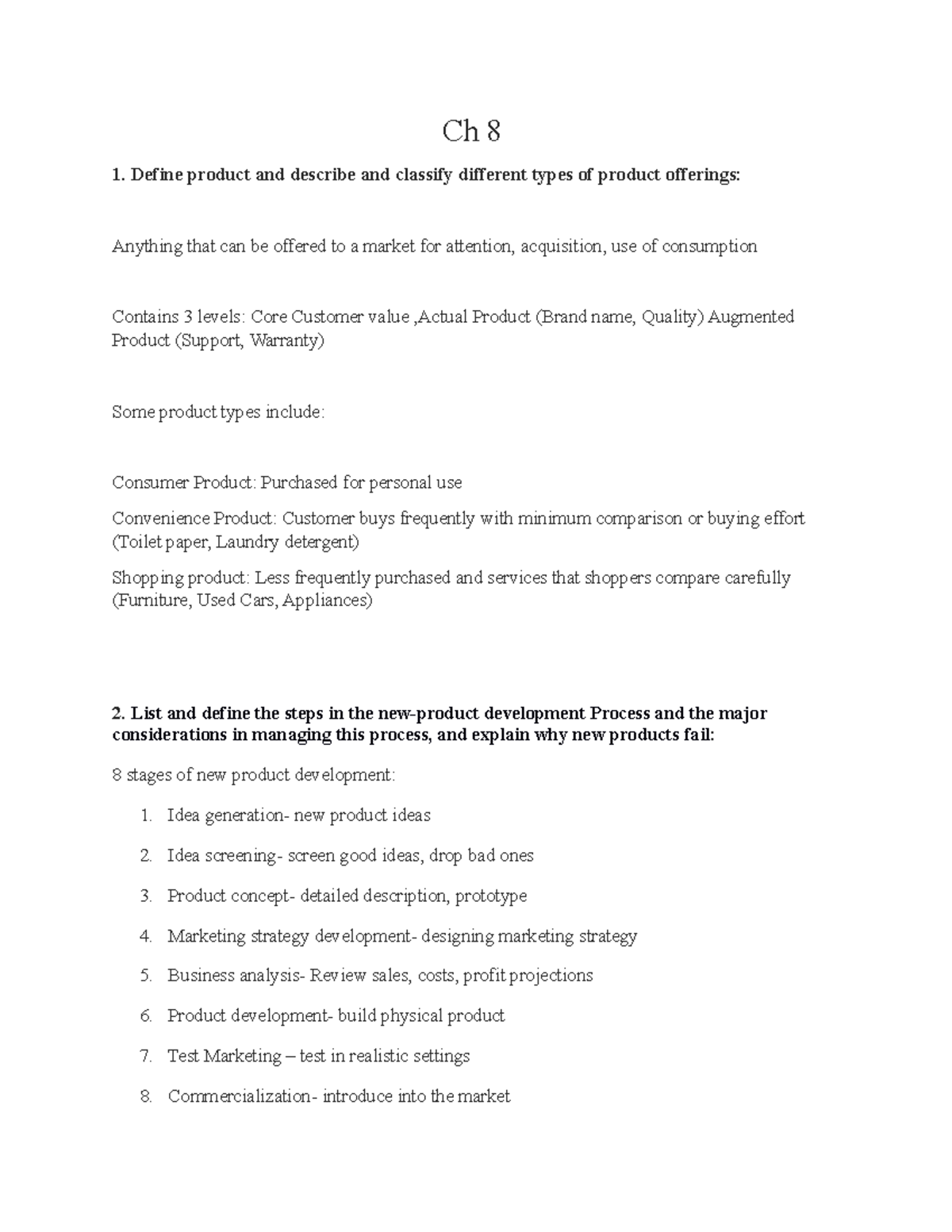 Final Exam Study Guide for Marketing (Exam Code: MKT101) - Studocu