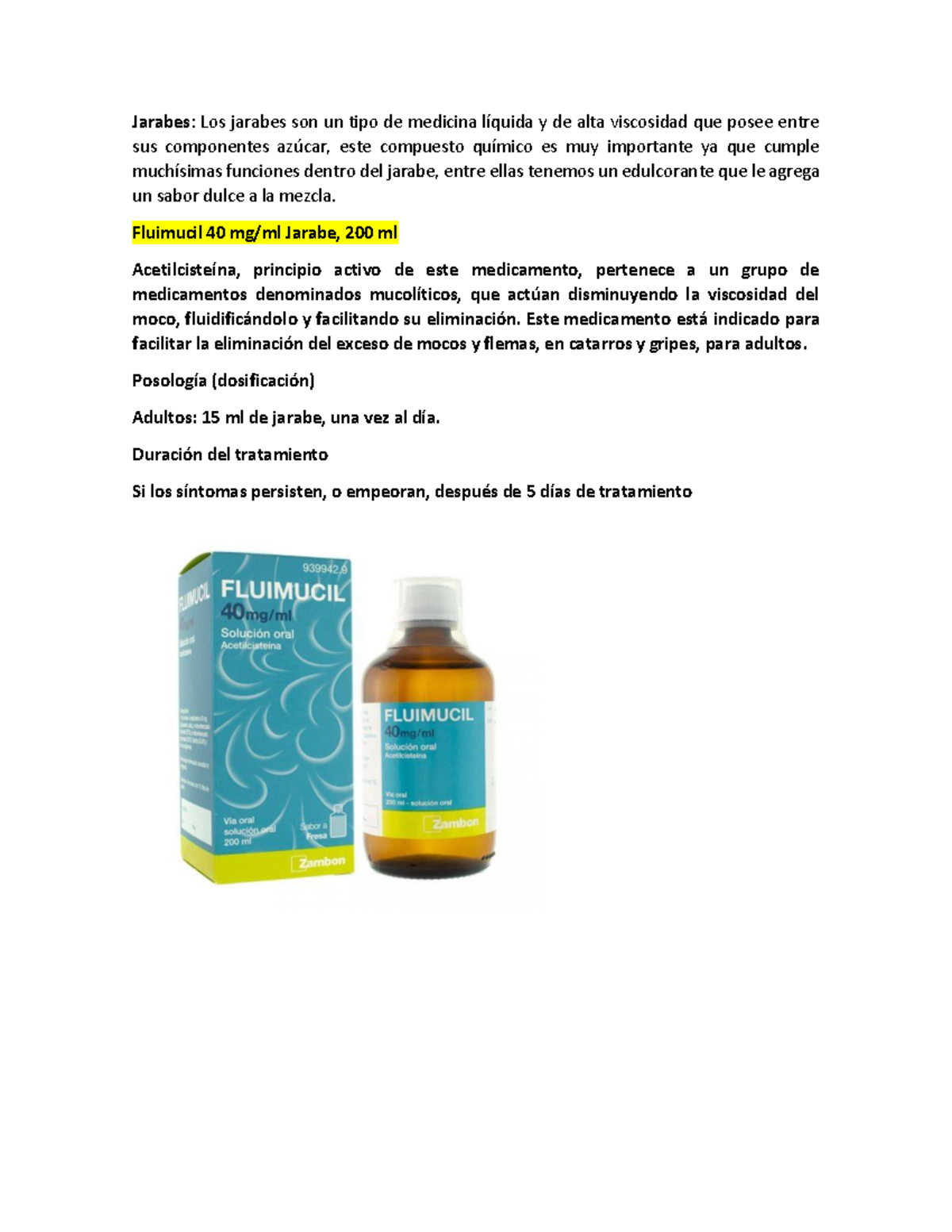 Estudio sobre Jarabes y Elixires en Medicamentos Mucolíticos - Studocu