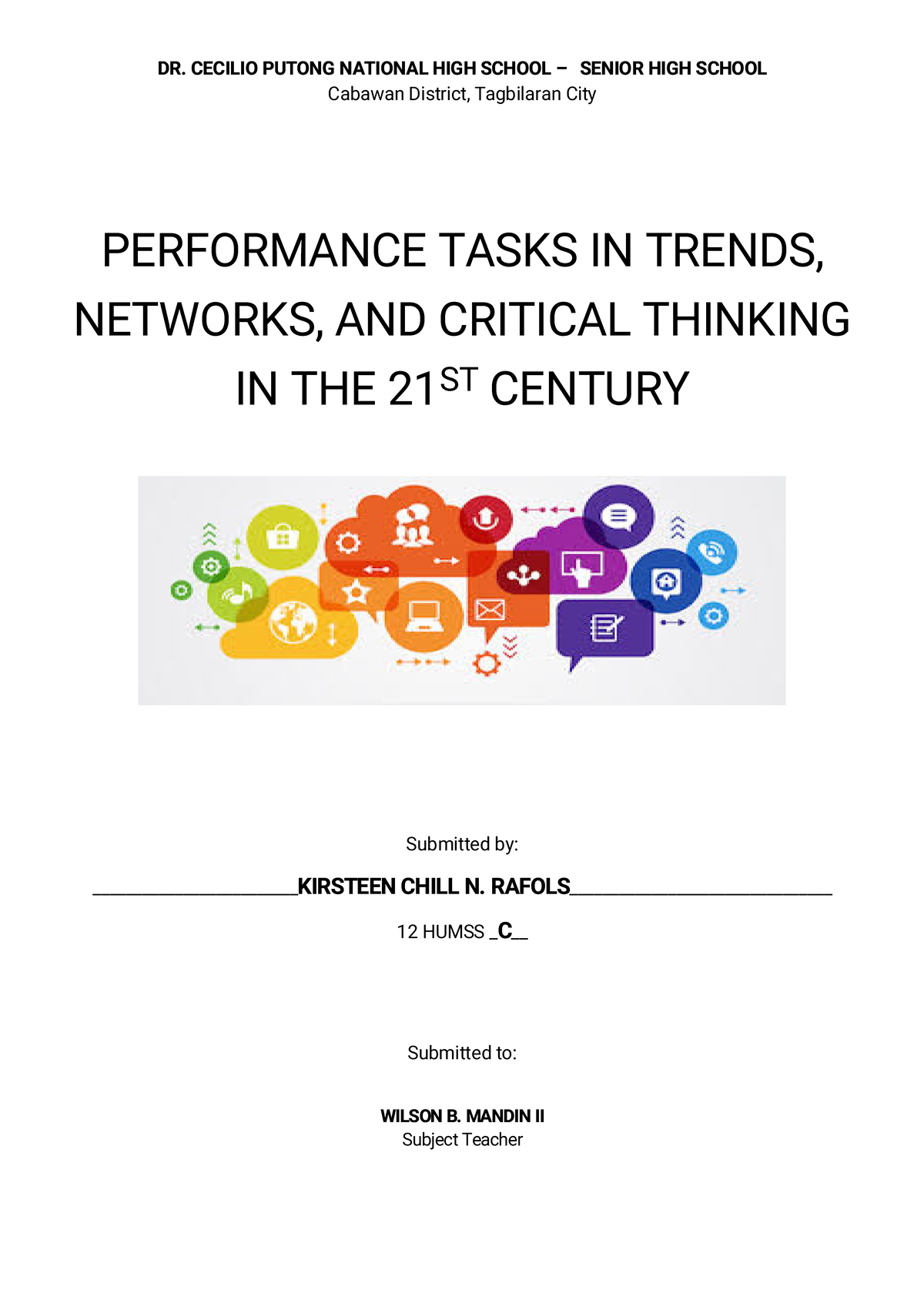 Performance-Tasks - Performance Task - DR. CECILIO PUTONG NATIONAL HIGH ...