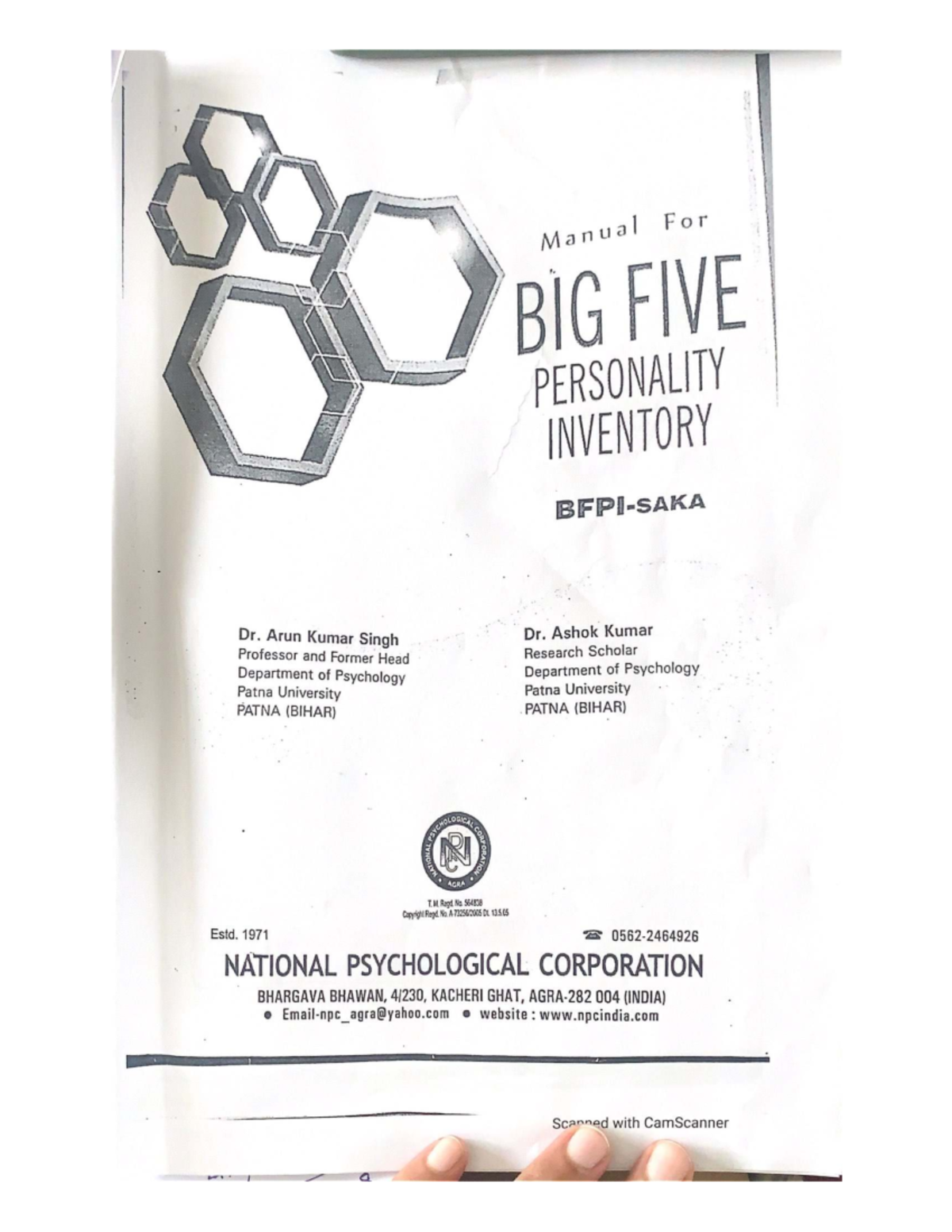 BFPI Manual: Understanding the Big Five Personality Inventory ...