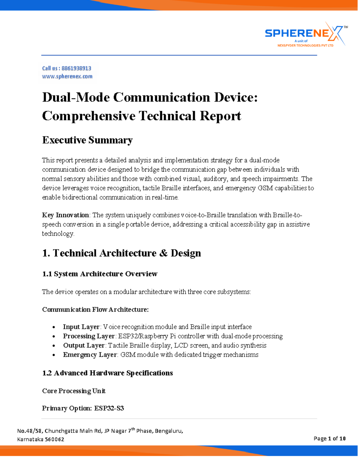 Dual Mode Communication Device: Comprehensive Technical Report - Studocu