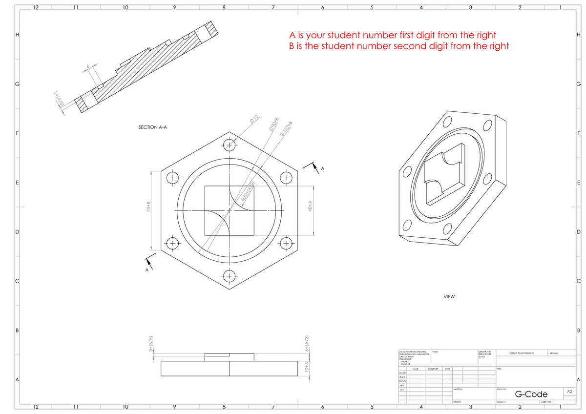 G-Code - Assignment 1 - GACDBHEF 12 3 +(A/5) 6 SECTION A-AA 70 +B 3 +(B ...