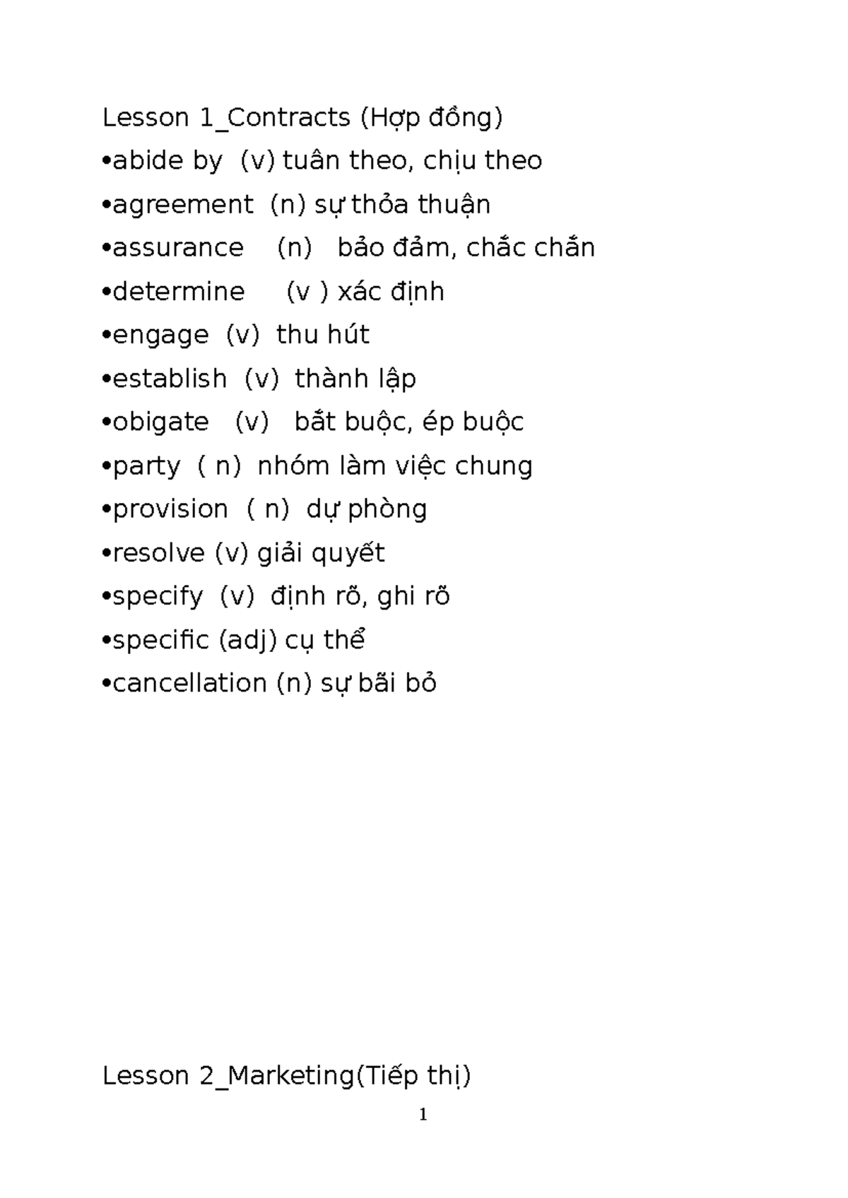 600 từ vựng TOEIC - lesson notes and vocabulary guide - Studocu