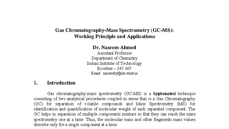 6-Gas Chromatography-Mass Spectrometry (GC-MS): Principles ...