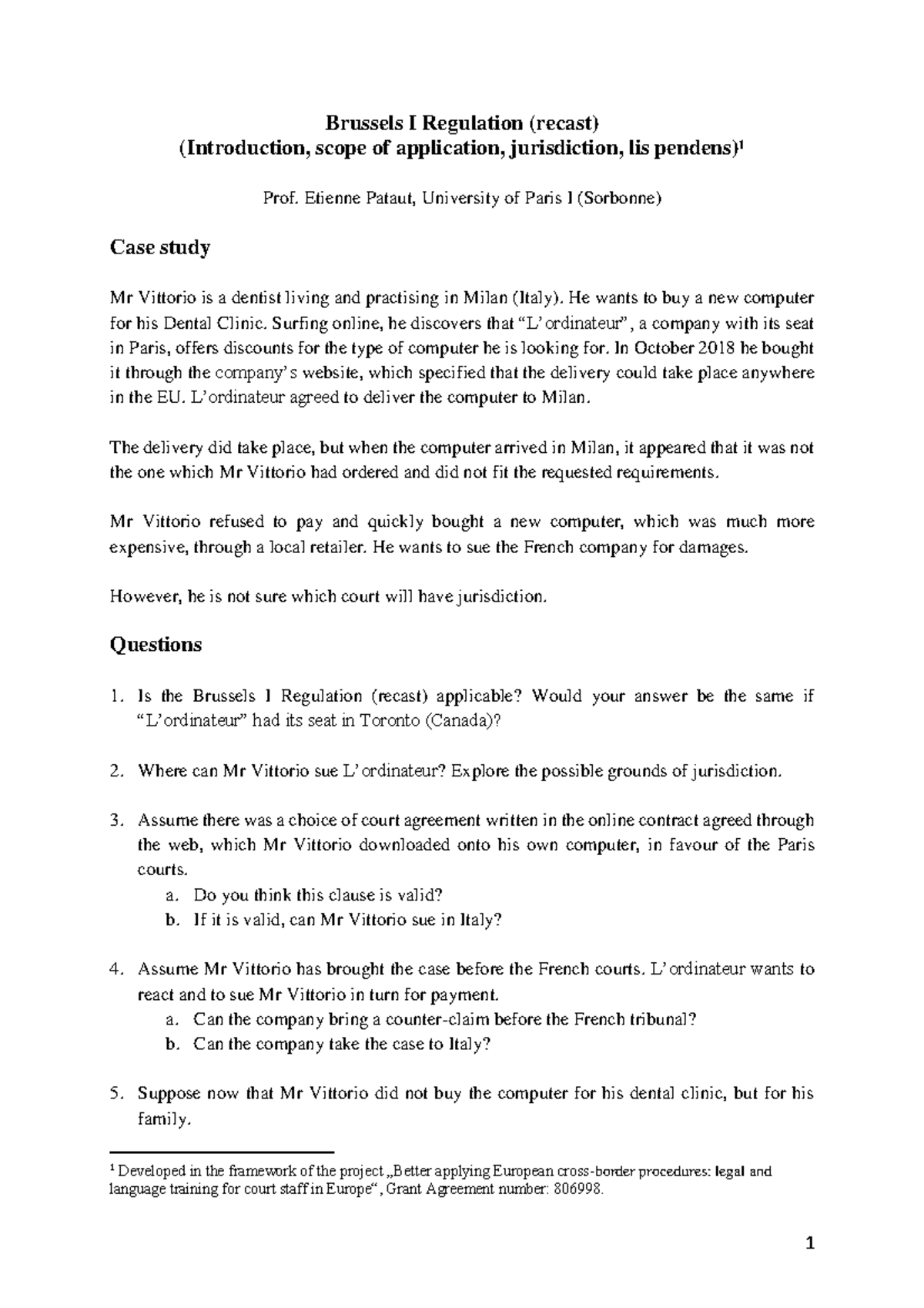 English Brussels I Regulation recast - Brussels I Regulation (recast ...