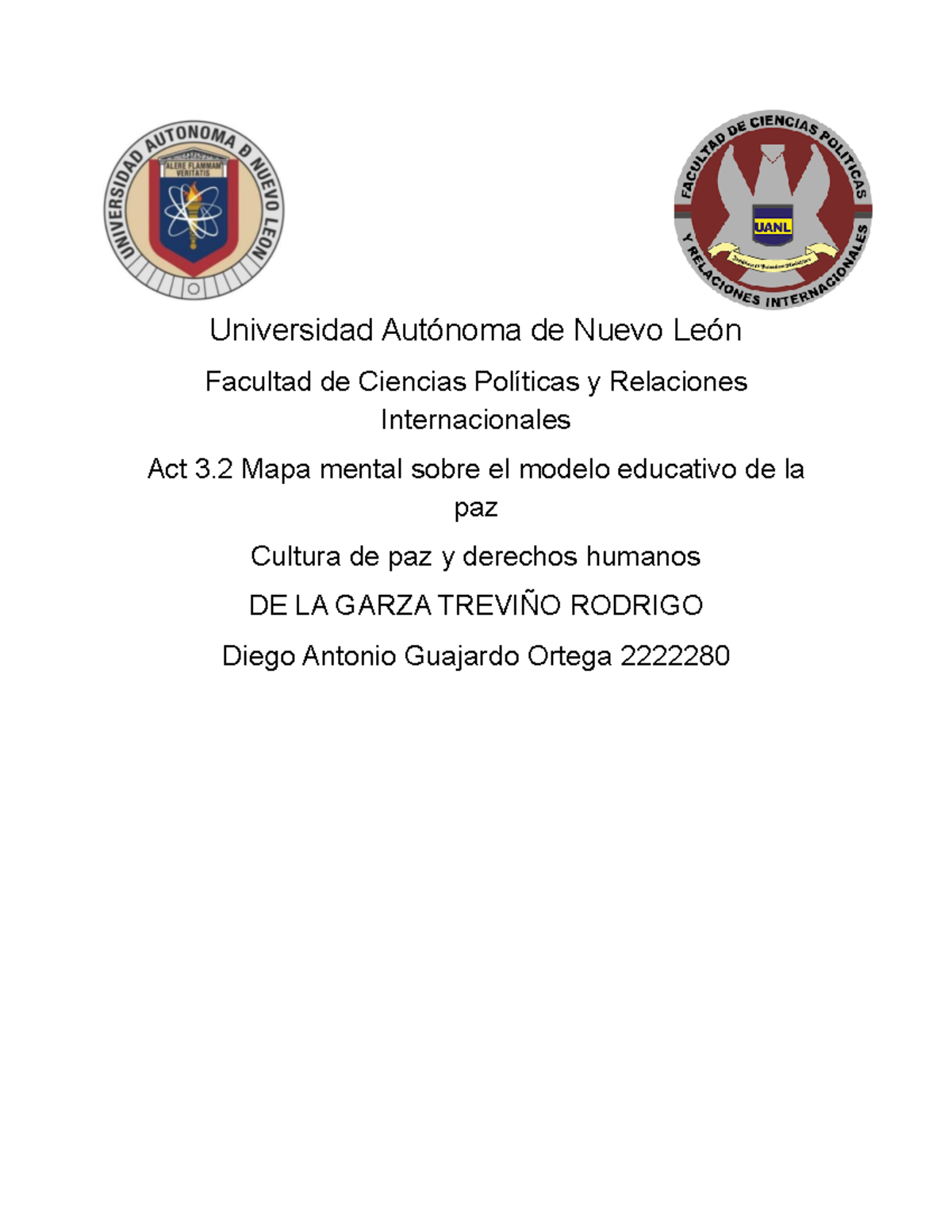 Modelo educativo de la paz - Cultura de paz y derechos humanos ...
