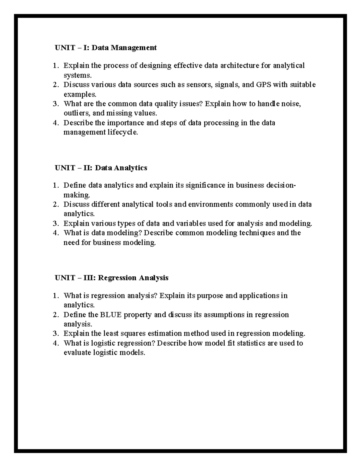 DA 101: Comprehensive Guide to Data Management & Analytics - Studocu