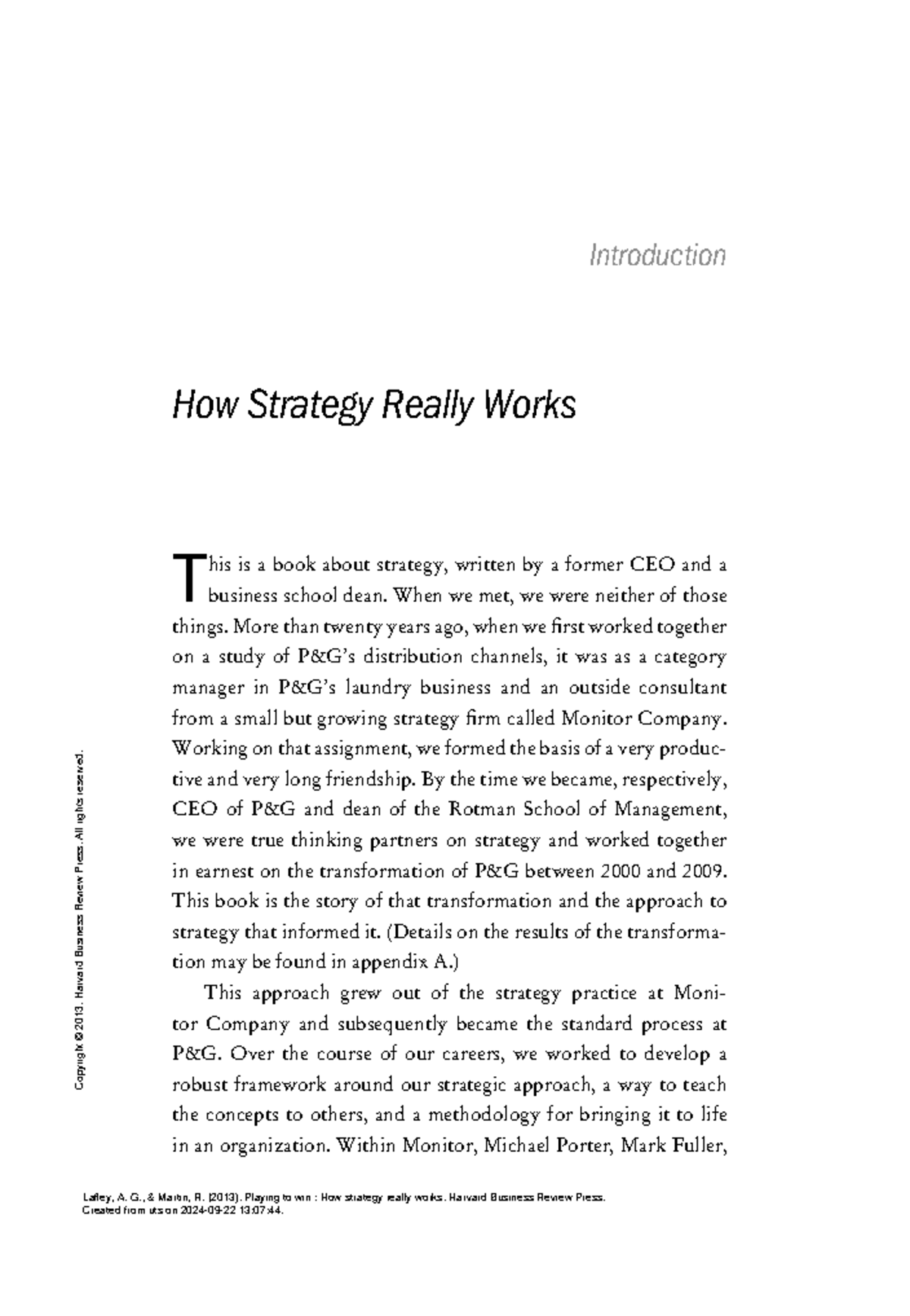 Week 2 Introduction How Strategy Really Works - Introduction How ...