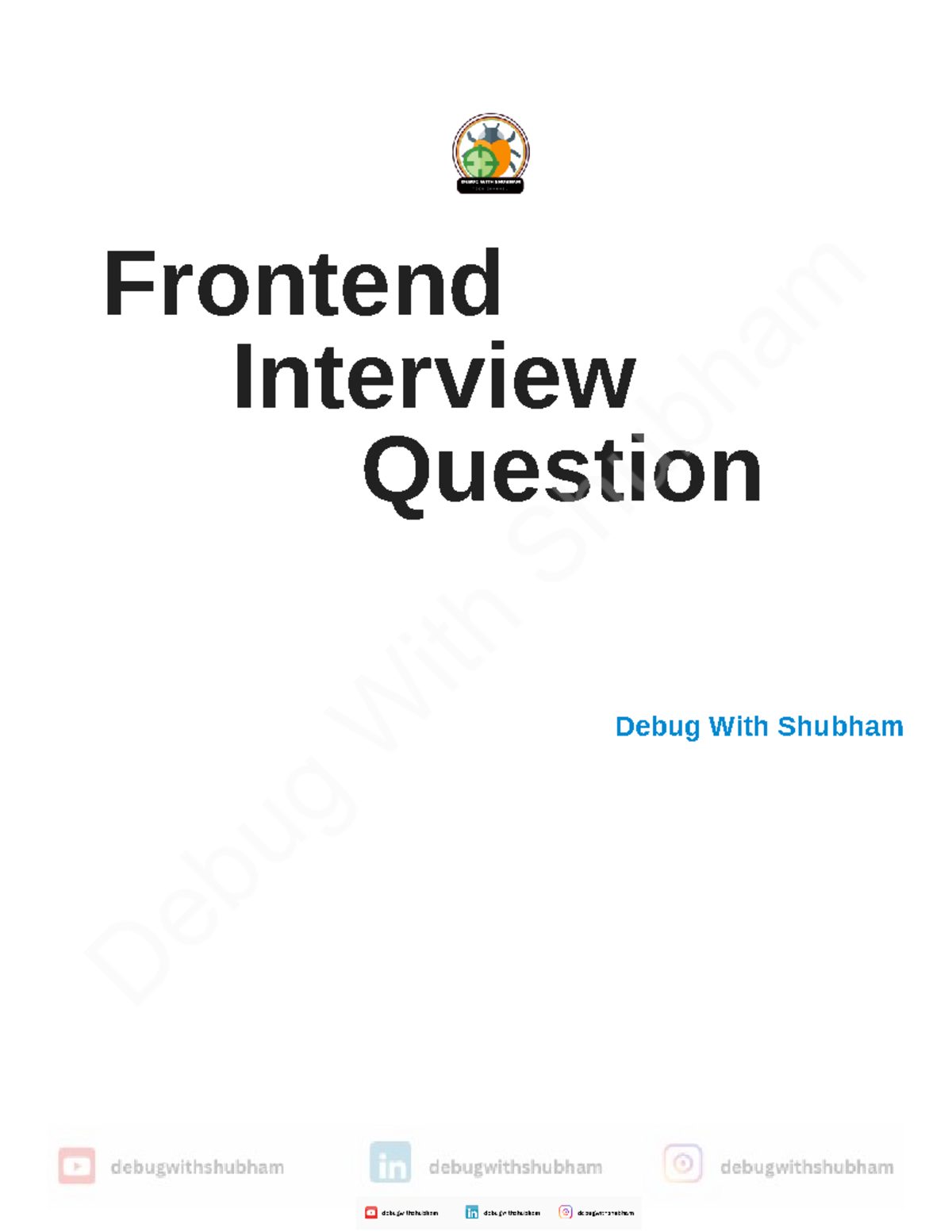 Frontend Interview Questions: React, HTML, CSS & JavaScript Insights ...