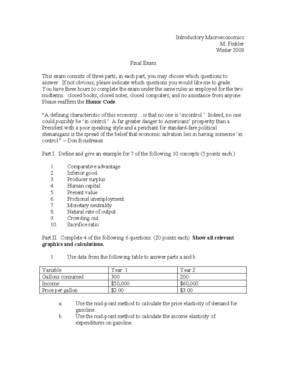 P Macro 2008 Final Exam Study Guide - Introductory Macroeconomics - Studocu
