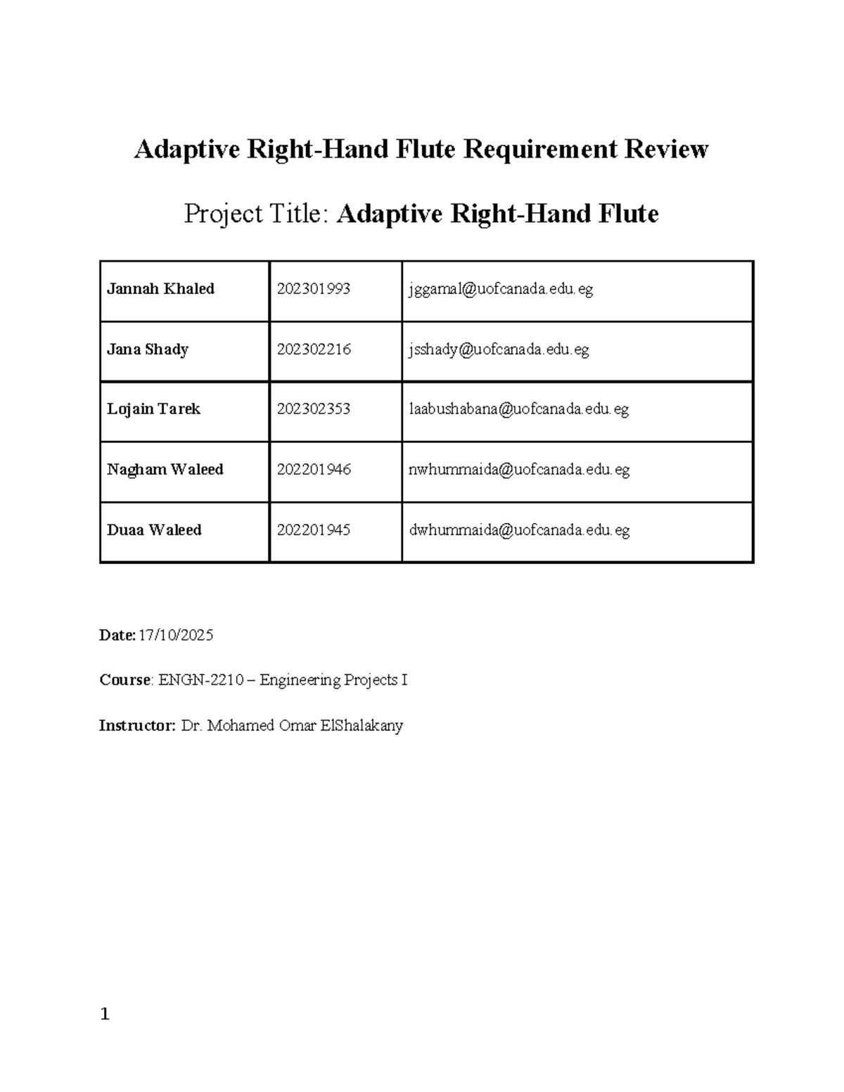 Engineering Projects I: Adaptive Flute Requirement Review - Group 3 ...