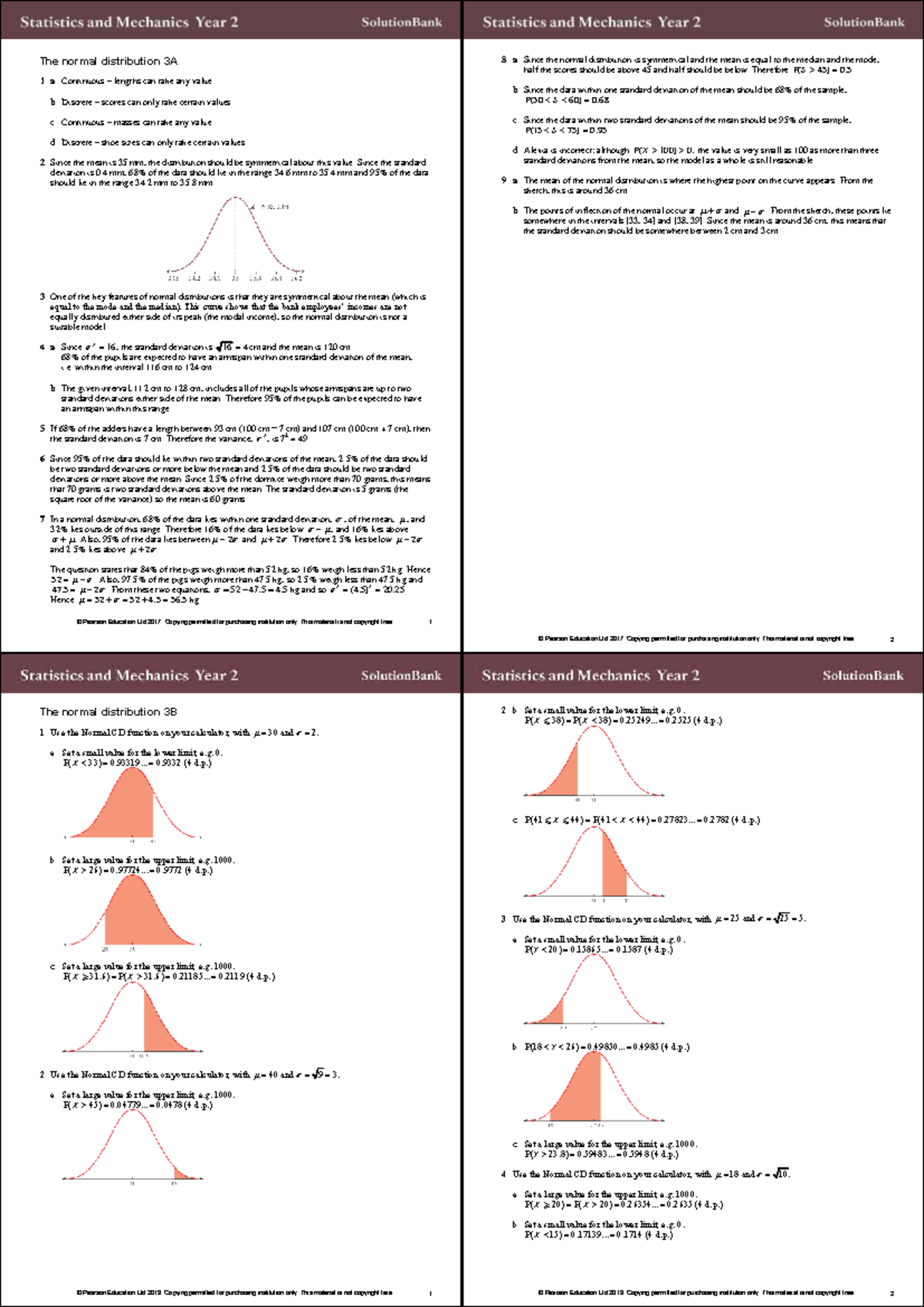 Normal Distribution Concepts and Applications (Statistics 3A) - Studocu