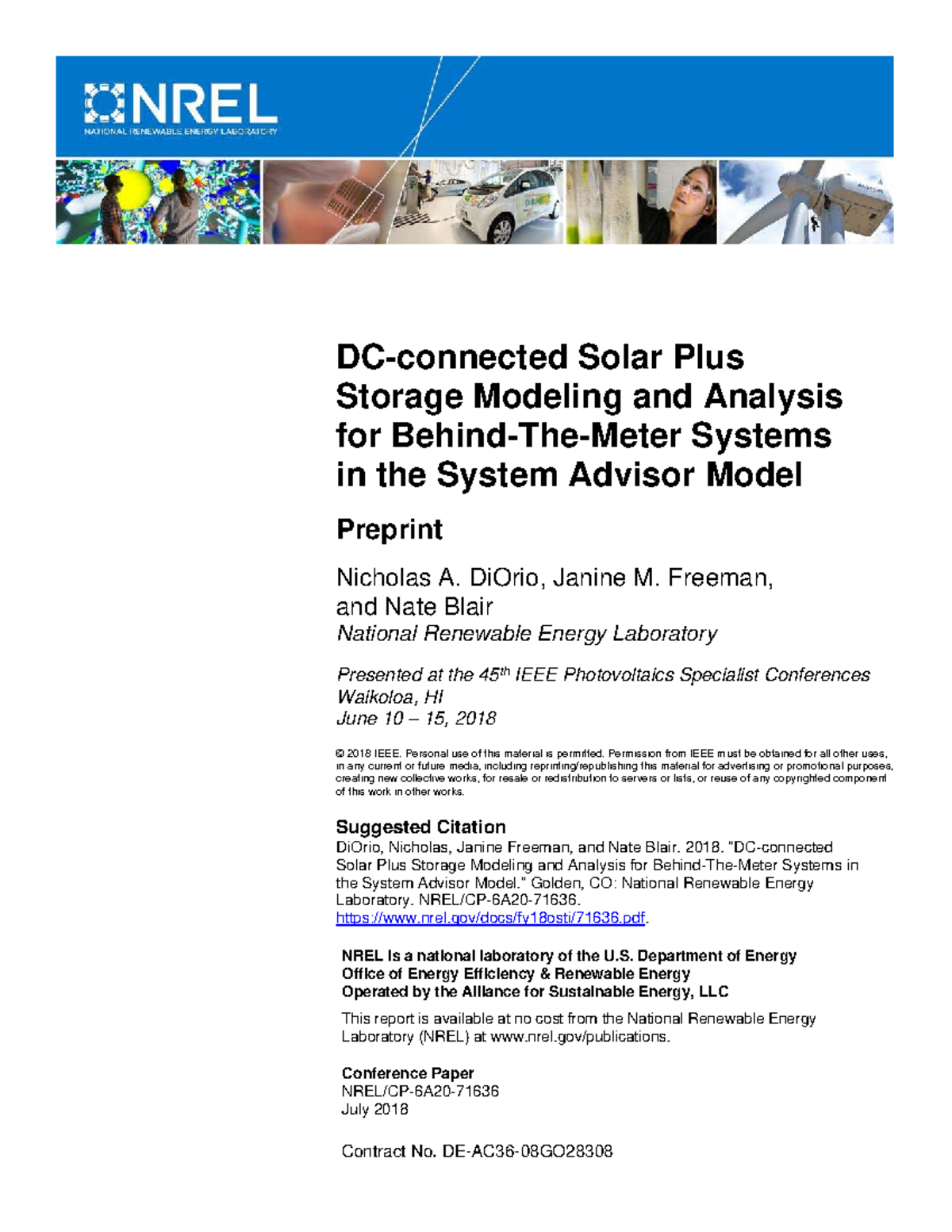 DC-Connected Solar Plus Storage Modeling & Analysis in SAM - Studocu