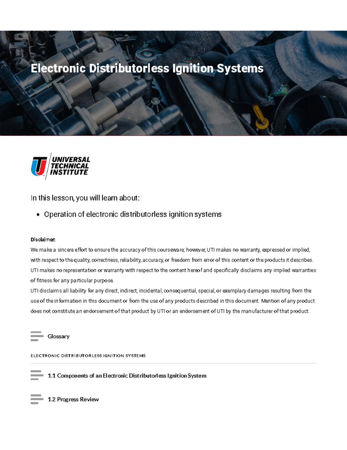 Electronic Distributorless Ignition Systems: Operation & Components ...
