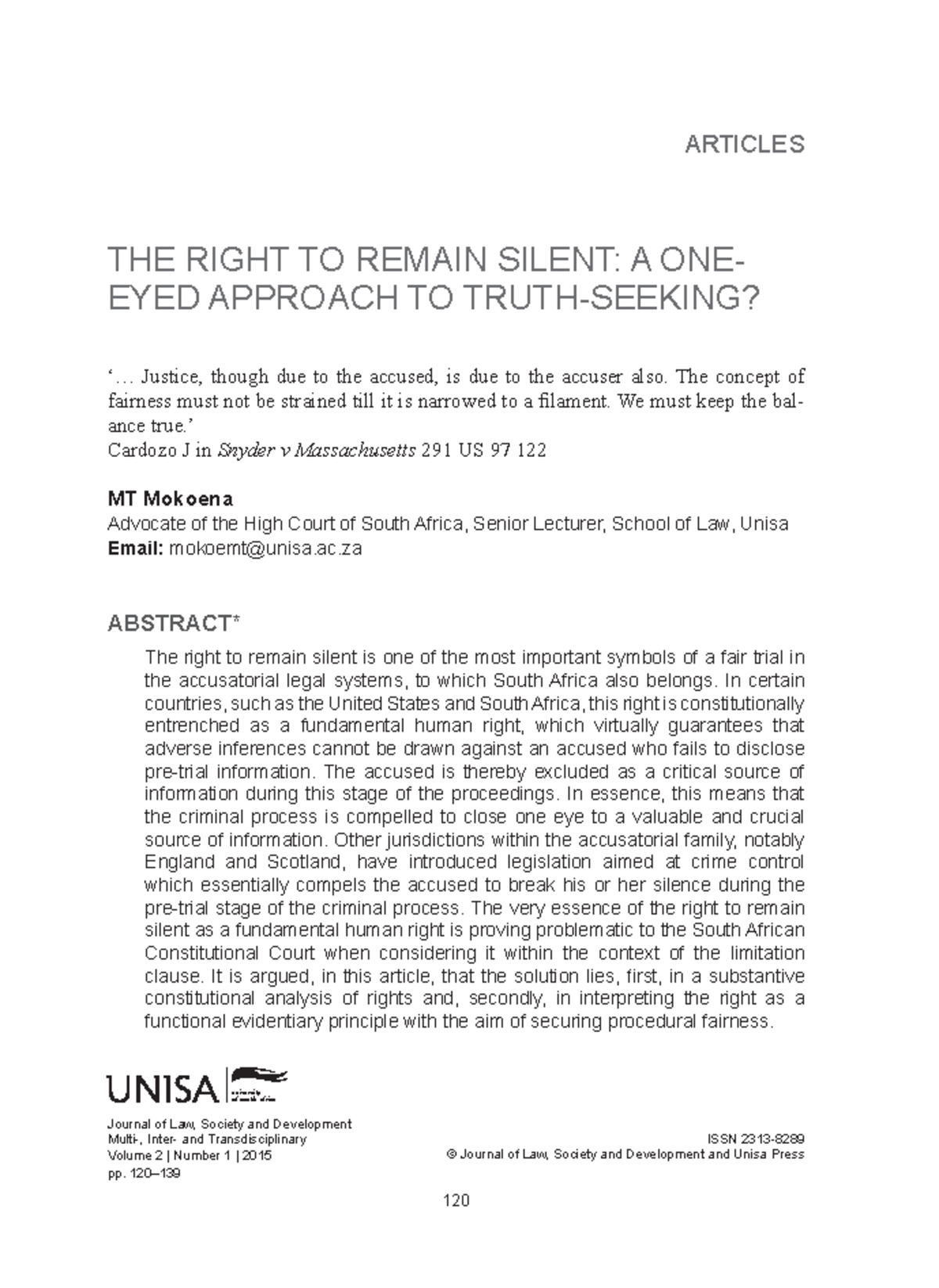 The Right to Remain Silent: A Critical Analysis in Legal Context ...
