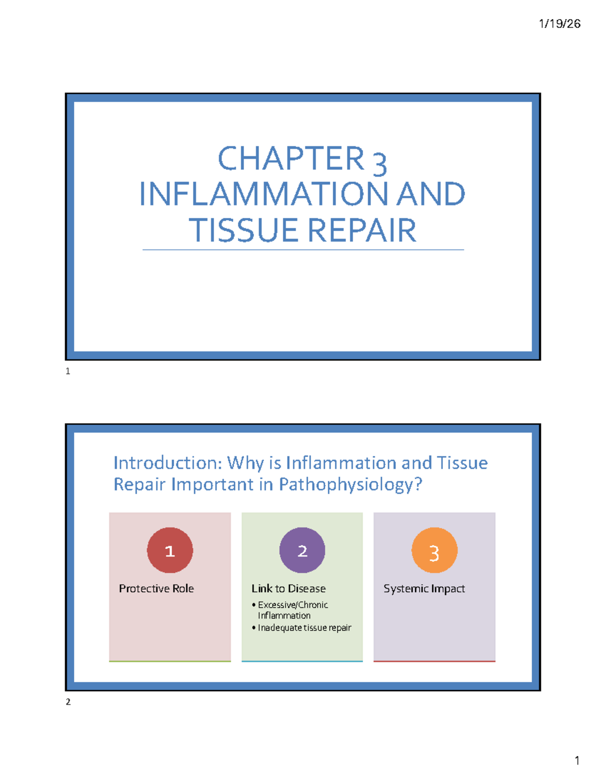 Chapter 3: Inflammation and Tissue Repair - Studocu
