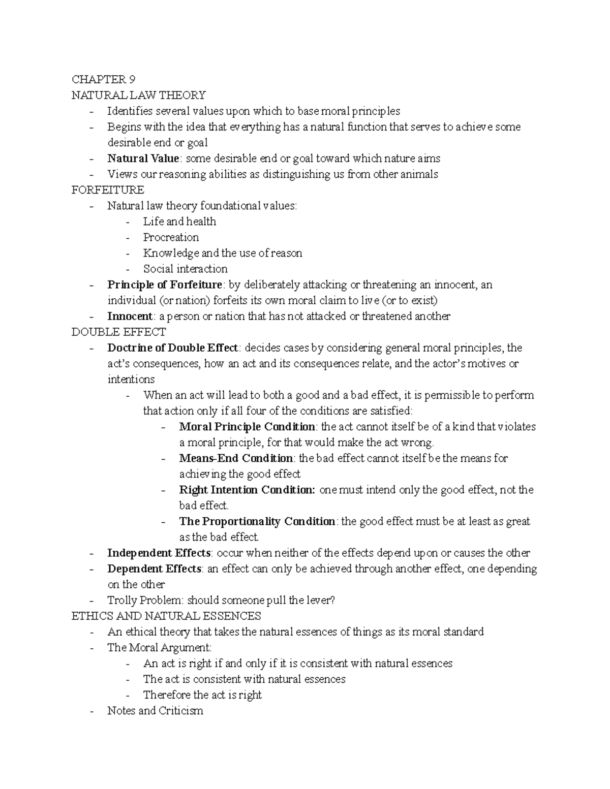 Chapter 9 - Natural Law Theory - CHAPTER 9 NATURAL LAW THEORY ...