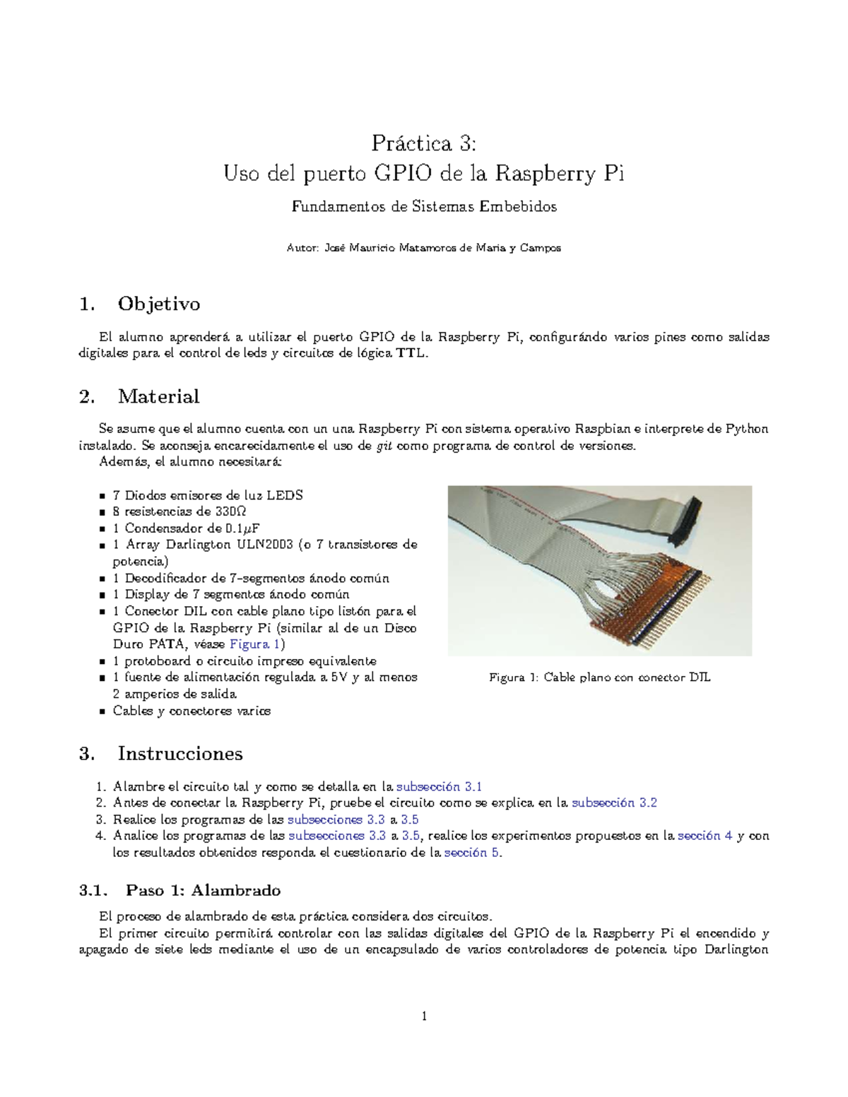 FSEm - Práctica 03: Uso del GPIO en Raspberry Pi - Studocu